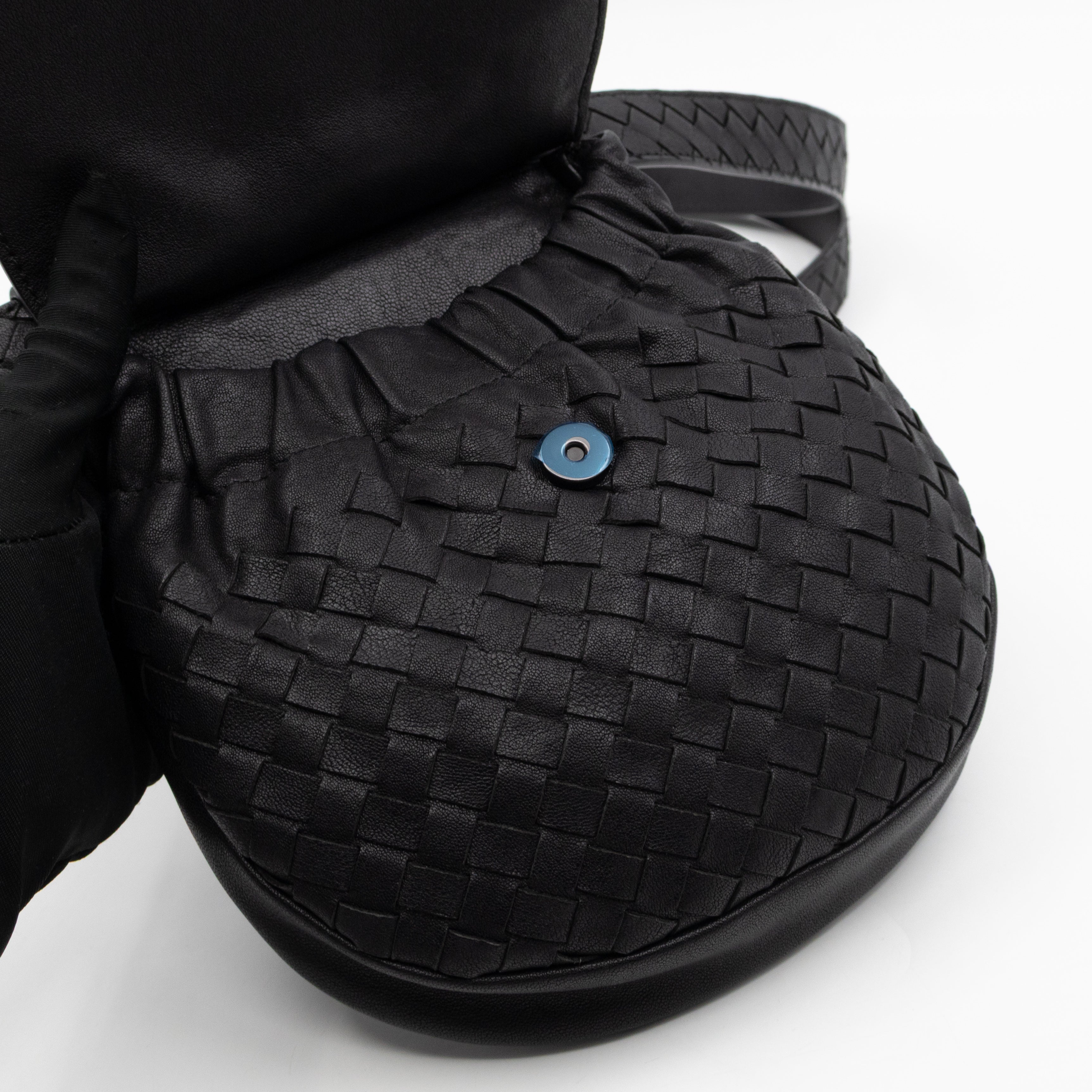 Belt Bag Intrecciato Black Leather