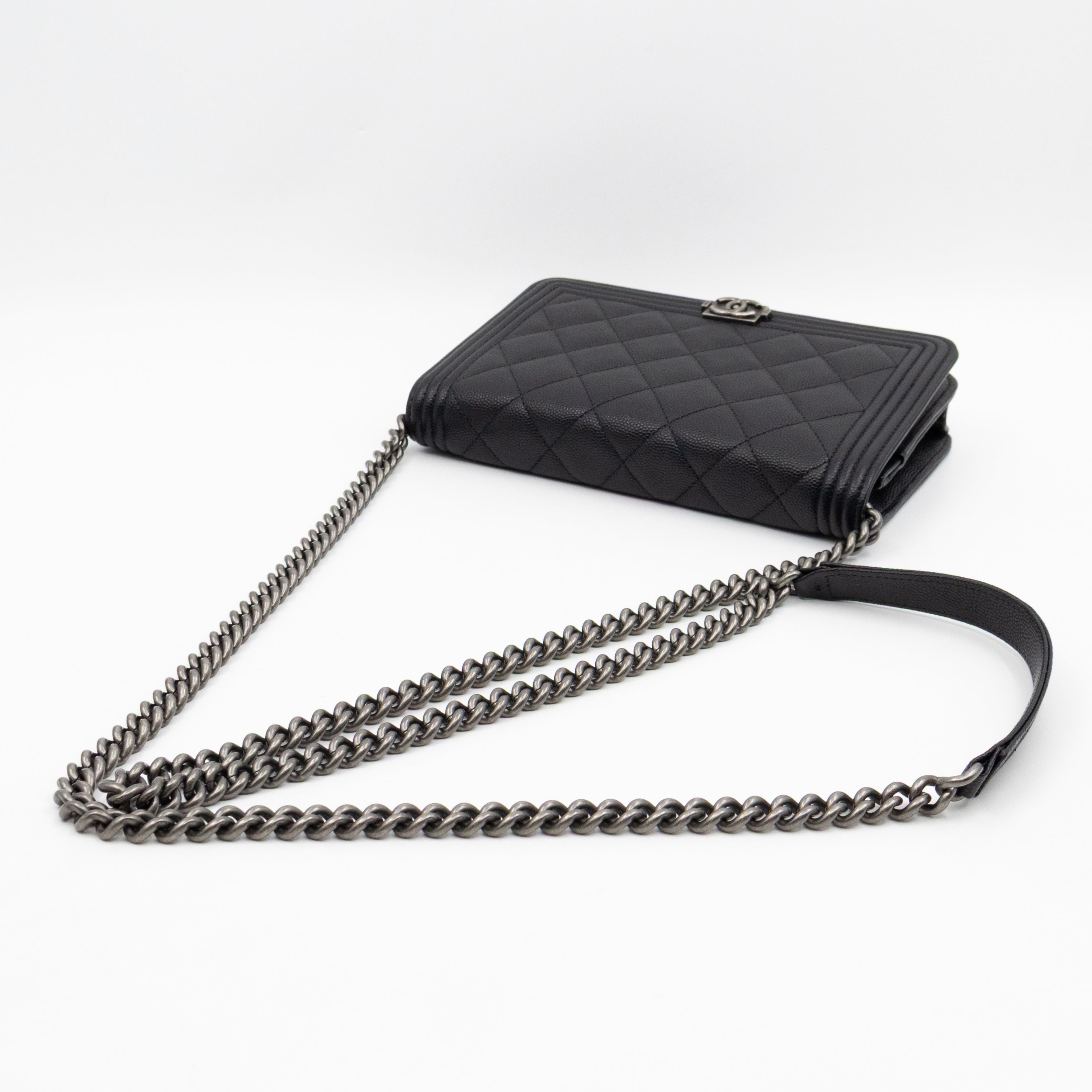Boy Wallet On Chain Black Caviar Ruthenium