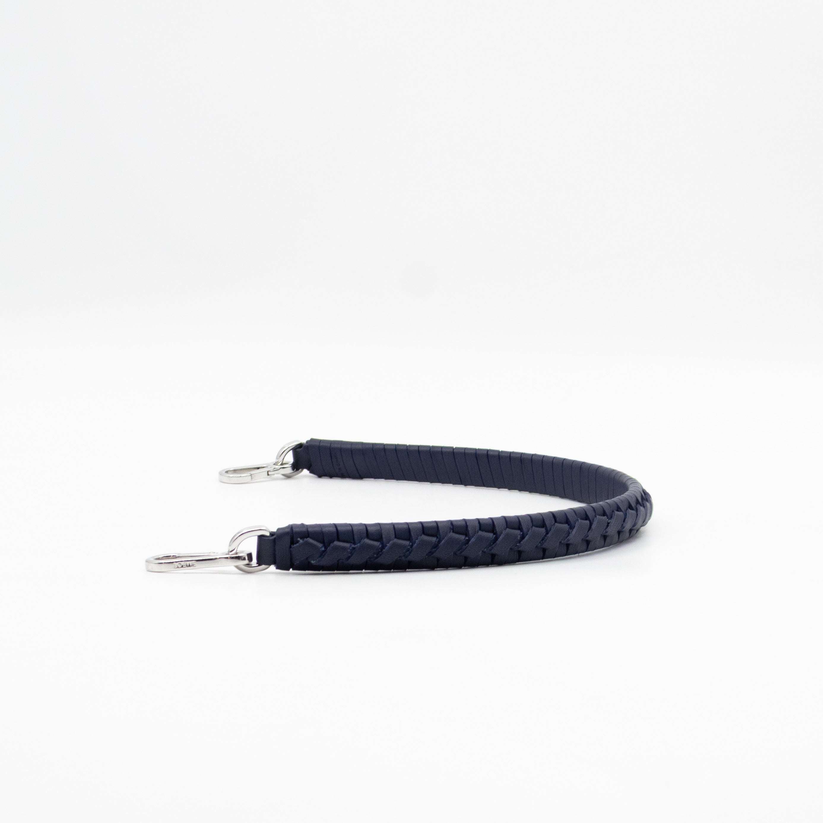 Flamenco Medium Bag with Spiral Strap Abyss Blue Leather