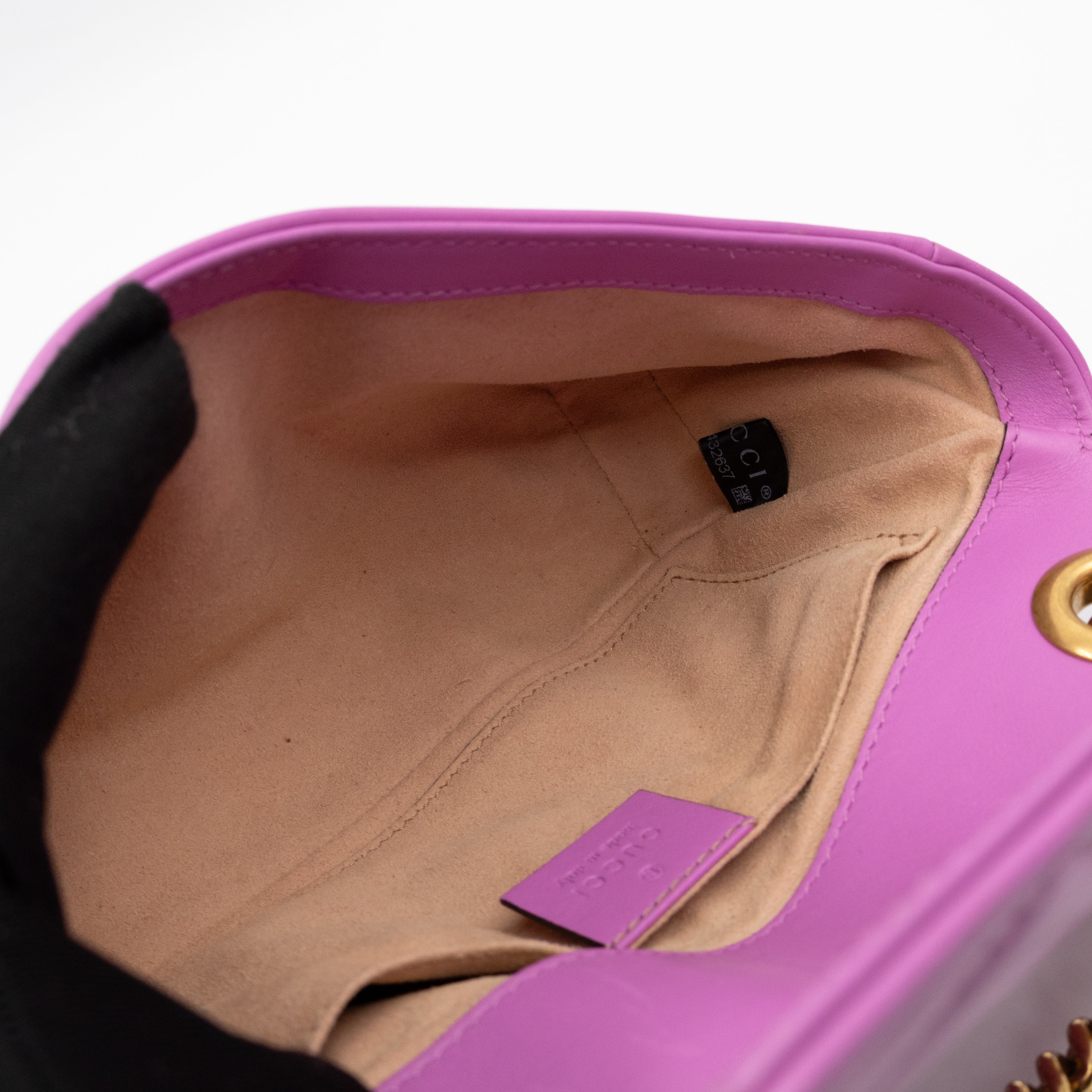 GG Marmont Flap Small Pink Leather