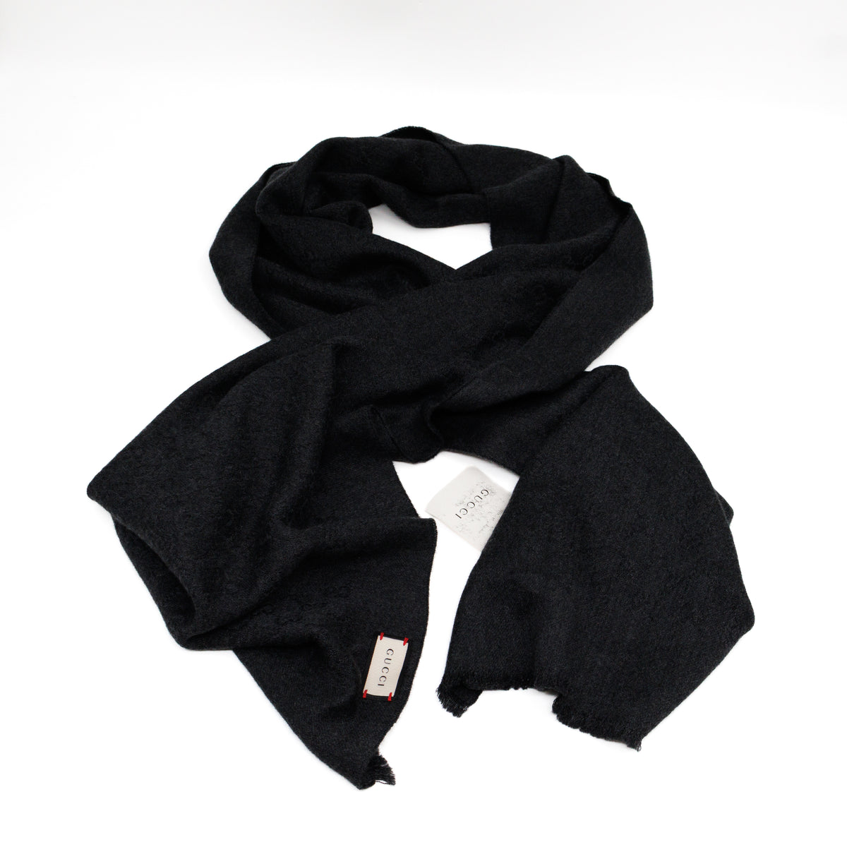 GG Wool Scarf Grey