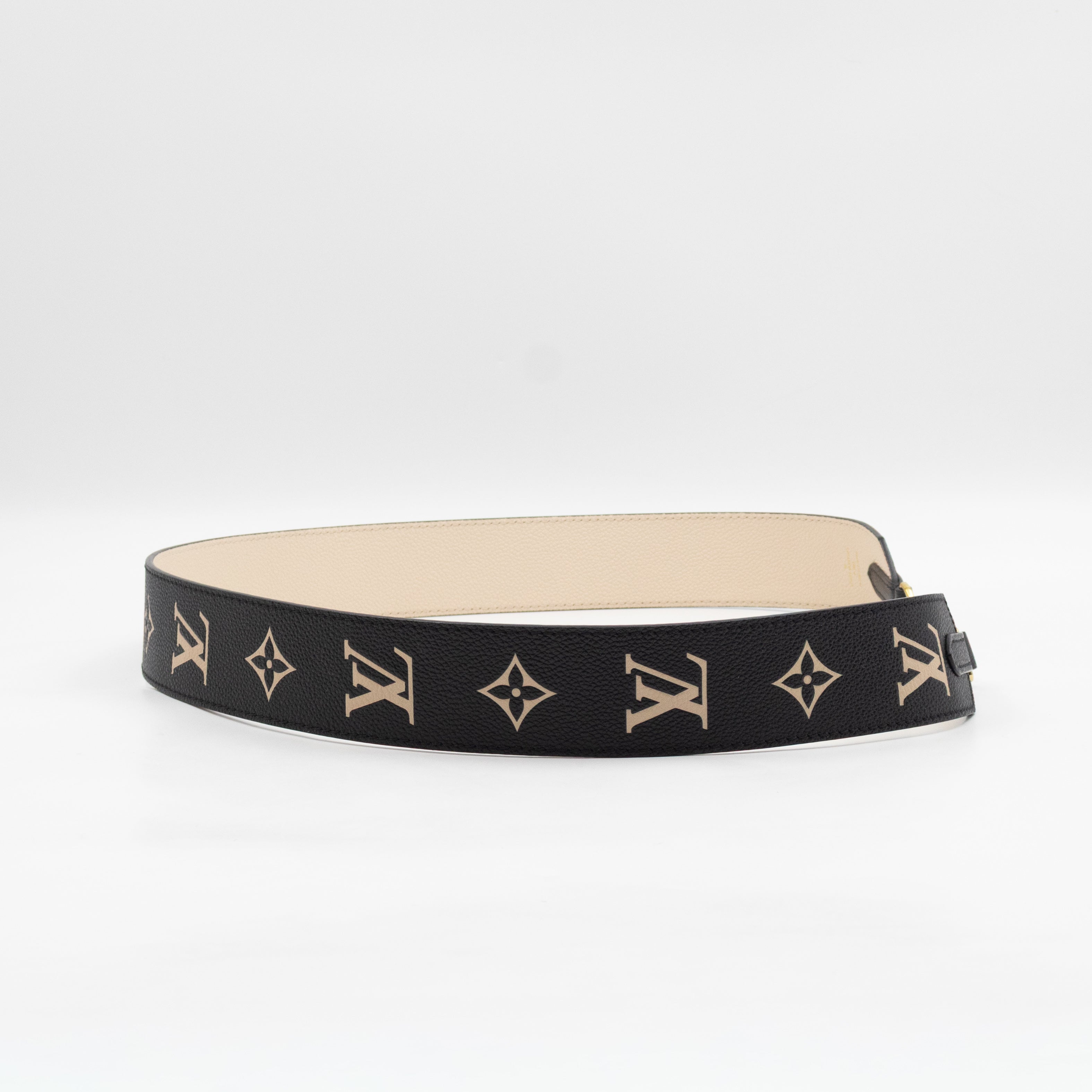 Bandouliere Strap Black & Beige Monogram Empreinte