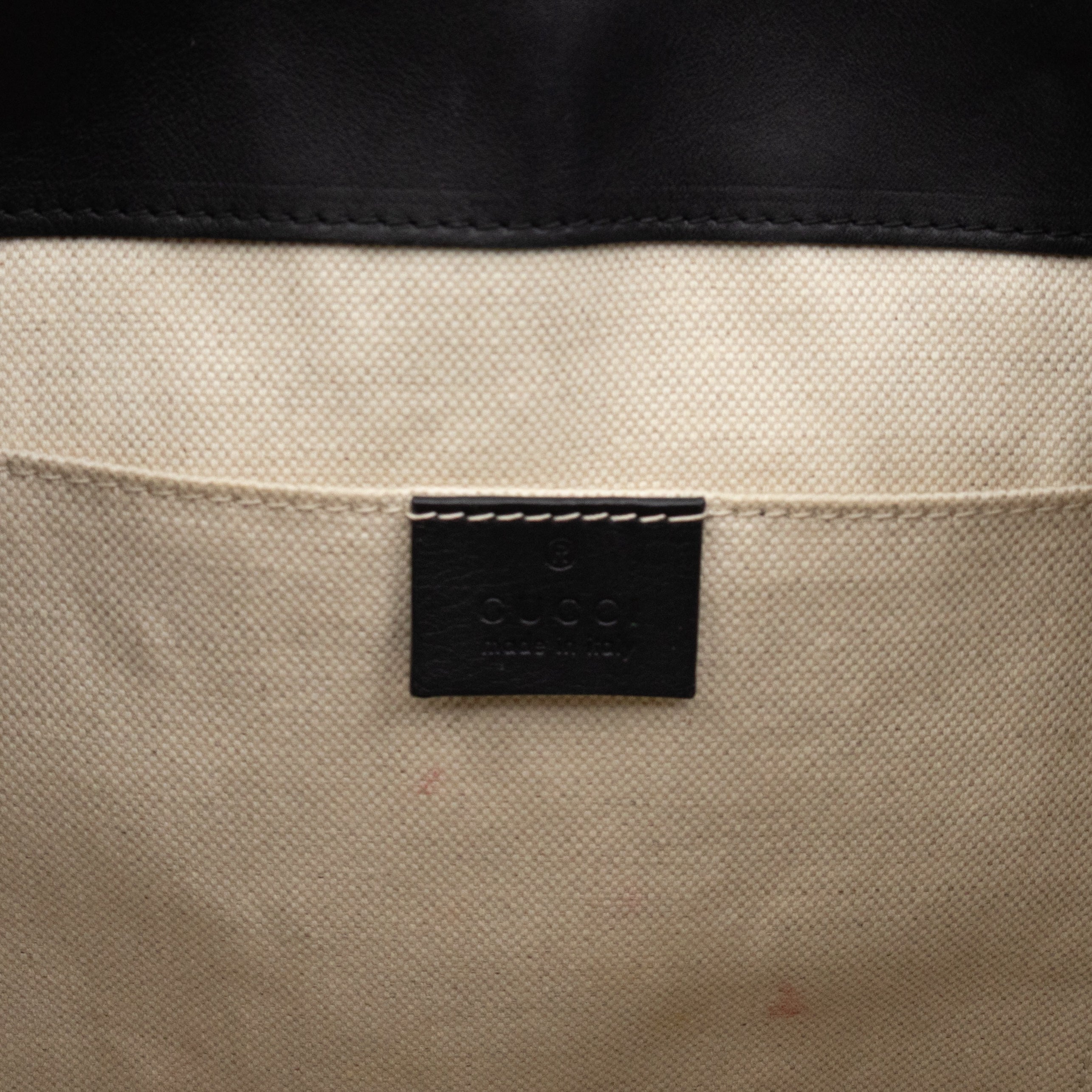 GG Marmont Web Heart Backpack Black Leather