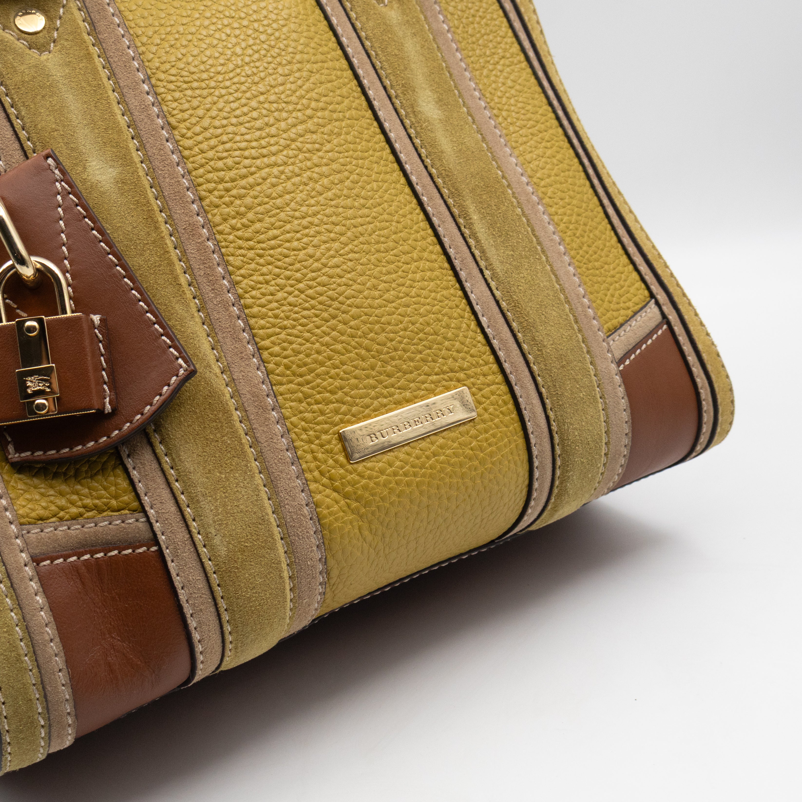 Alchester Satchel Bag Brown & Yellow Leather