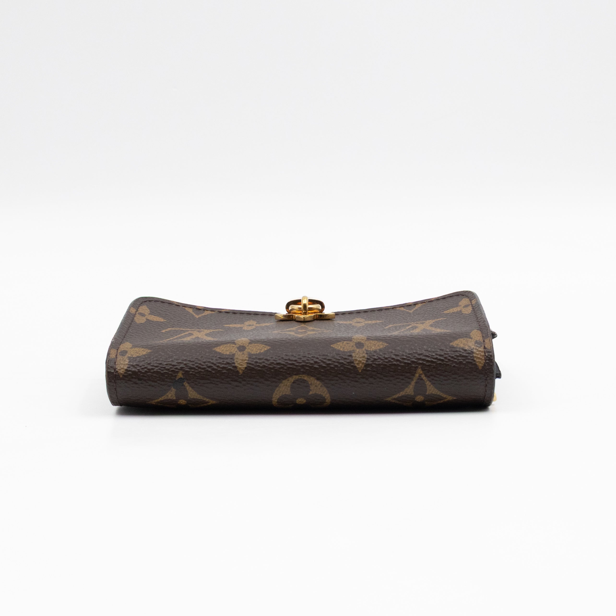 Flower Lock Compact Wallet Monogram Black