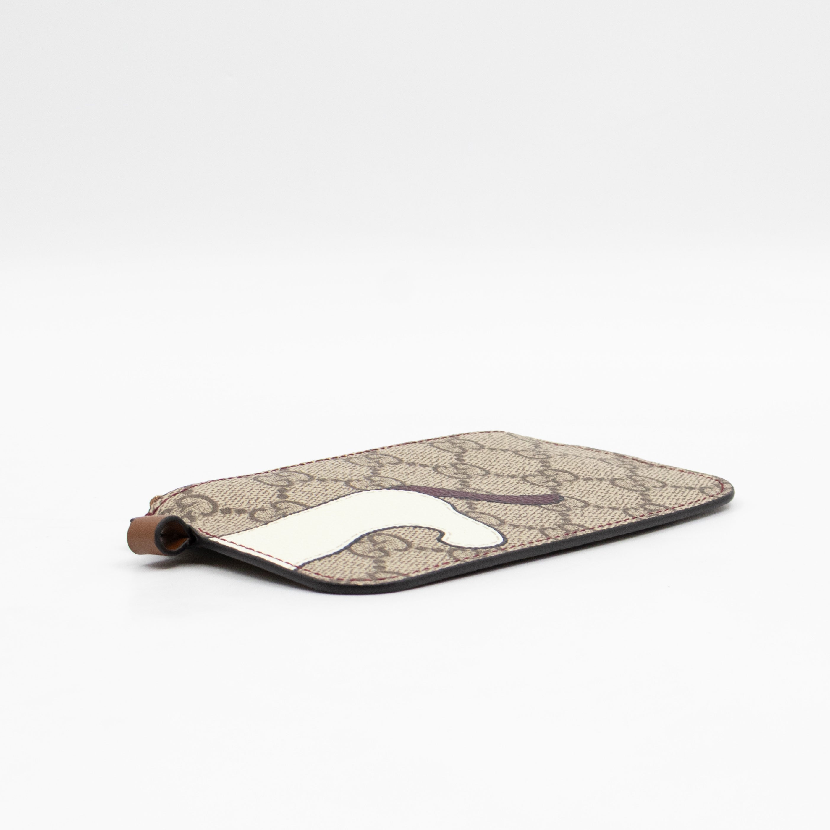 Multifunction Lanyard With Dog Print GG Supreme Brown