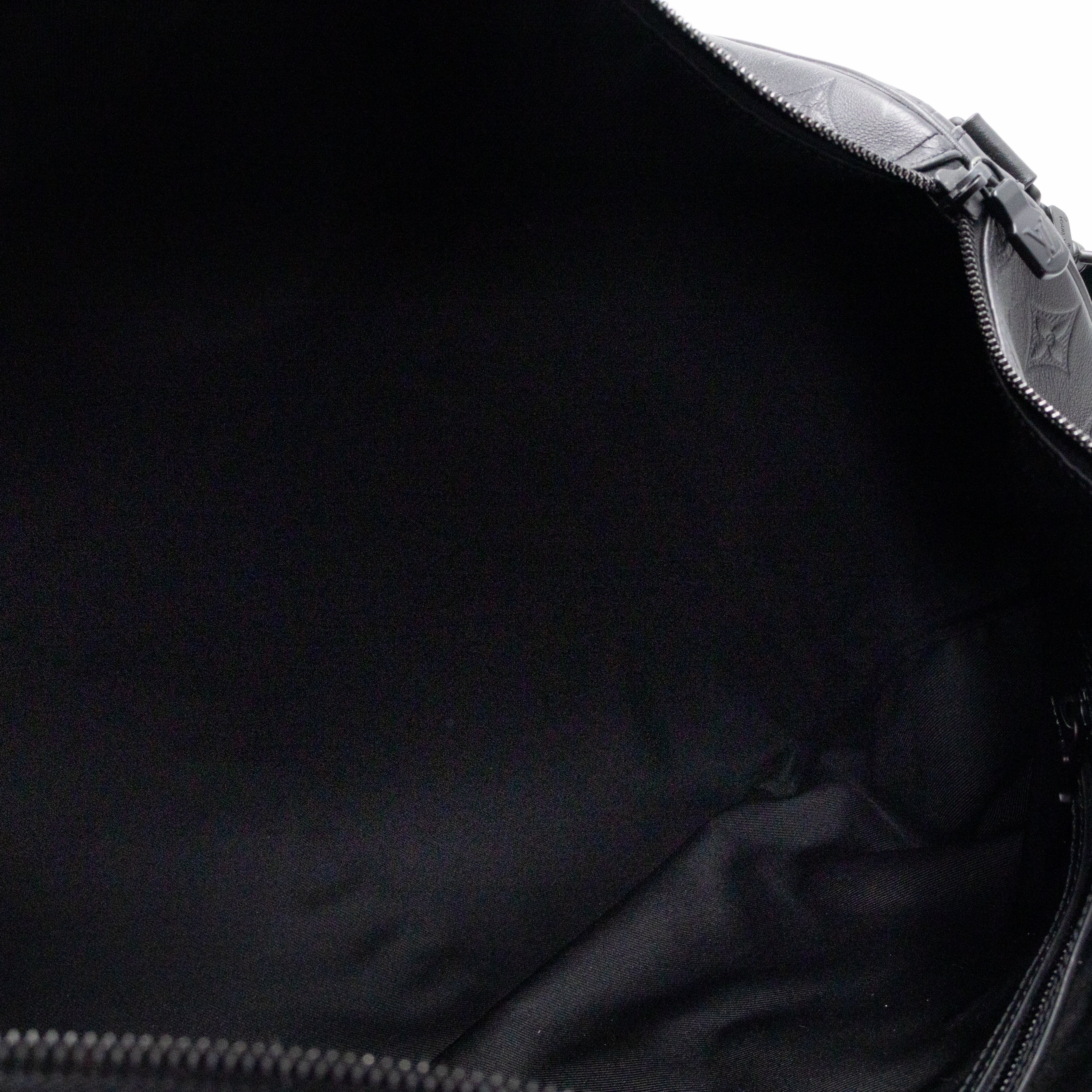 Keepall 50 Bandouliere Black Shadow Leather