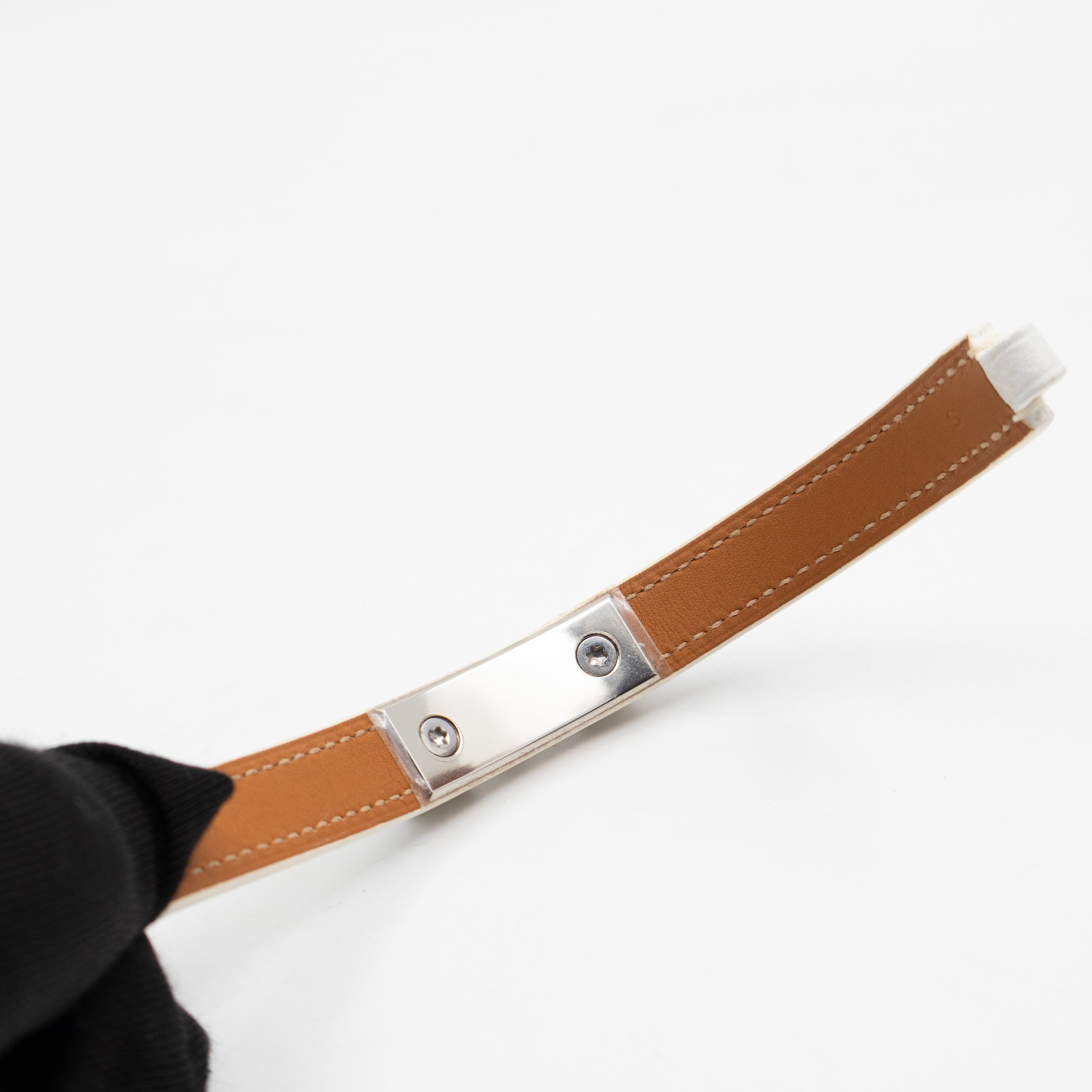 Rivale Double Tour Bracelet White Leather