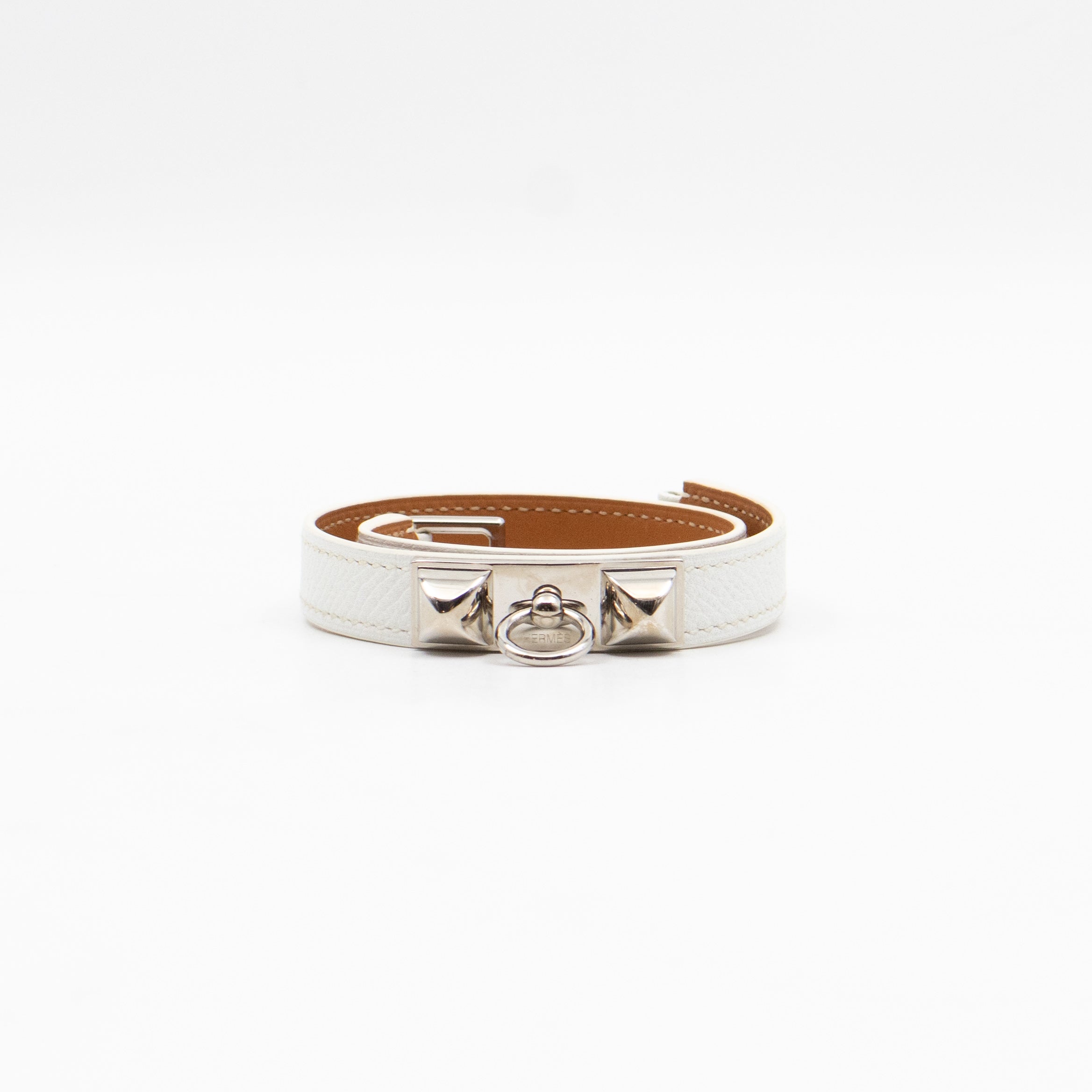 Rivale Double Tour Bracelet White Leather