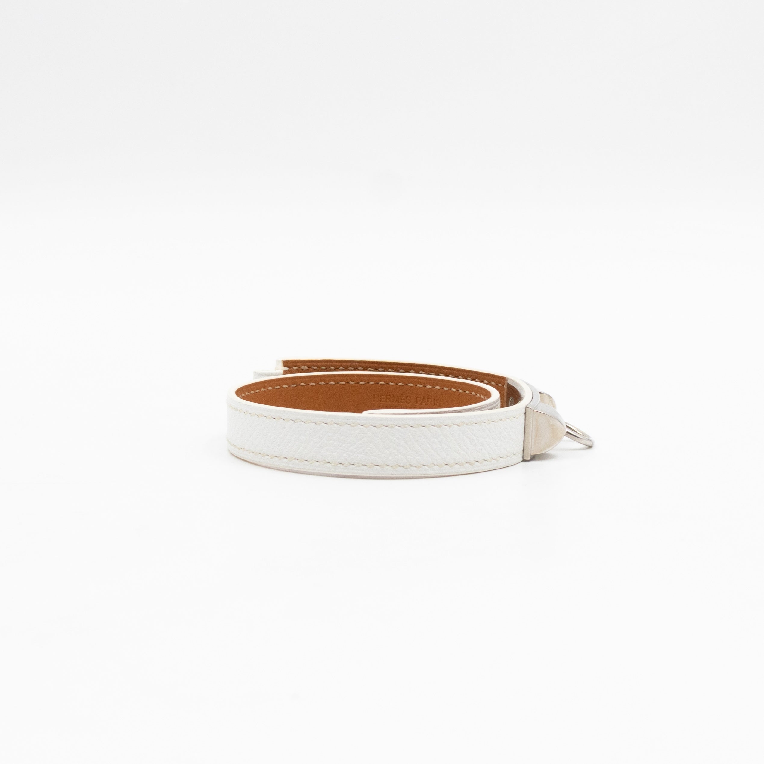 Rivale Double Tour Bracelet White Leather