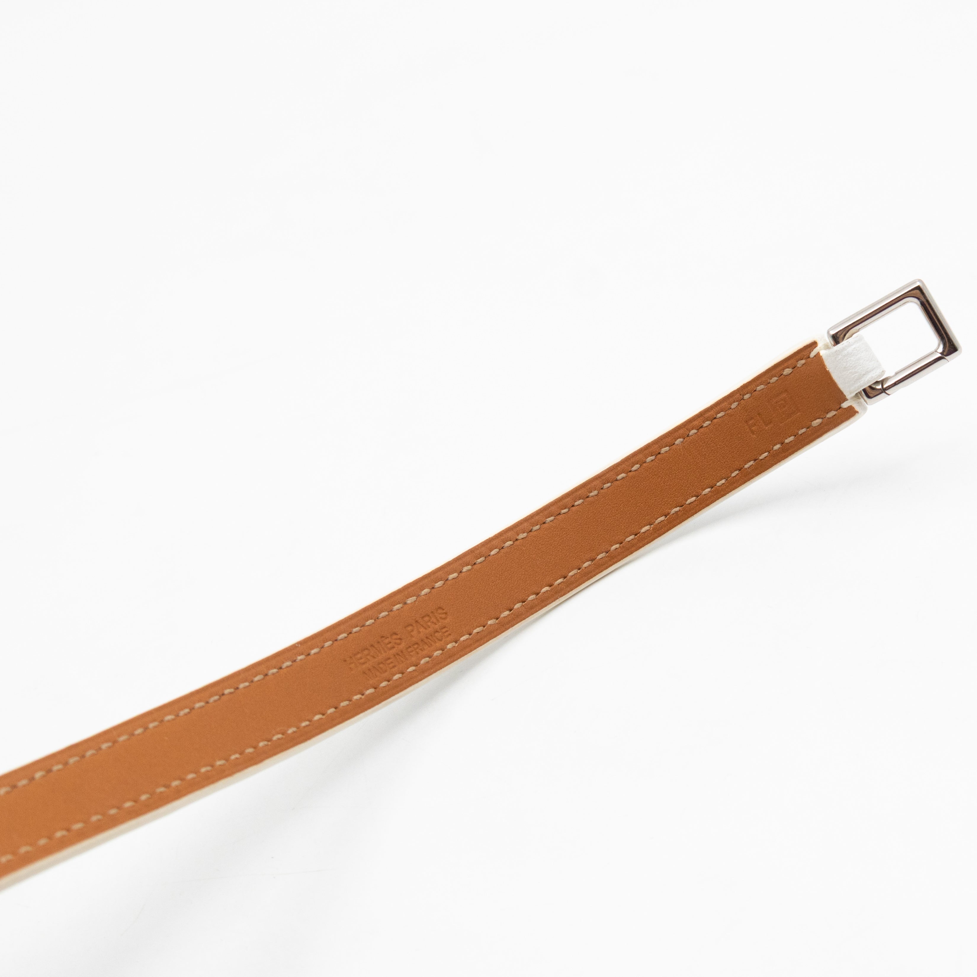 Rivale Double Tour Bracelet White Leather