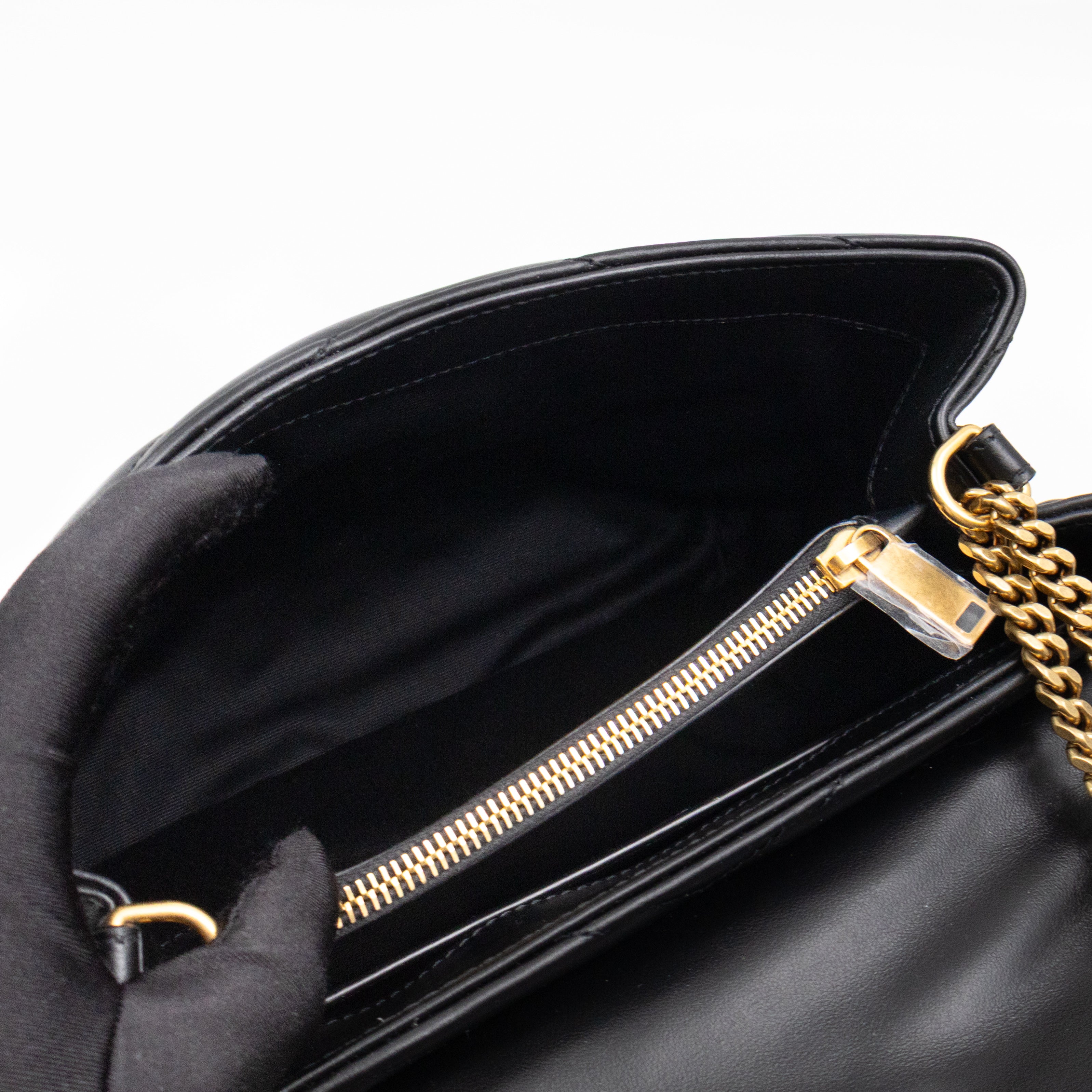 Loulou Small Black Leather