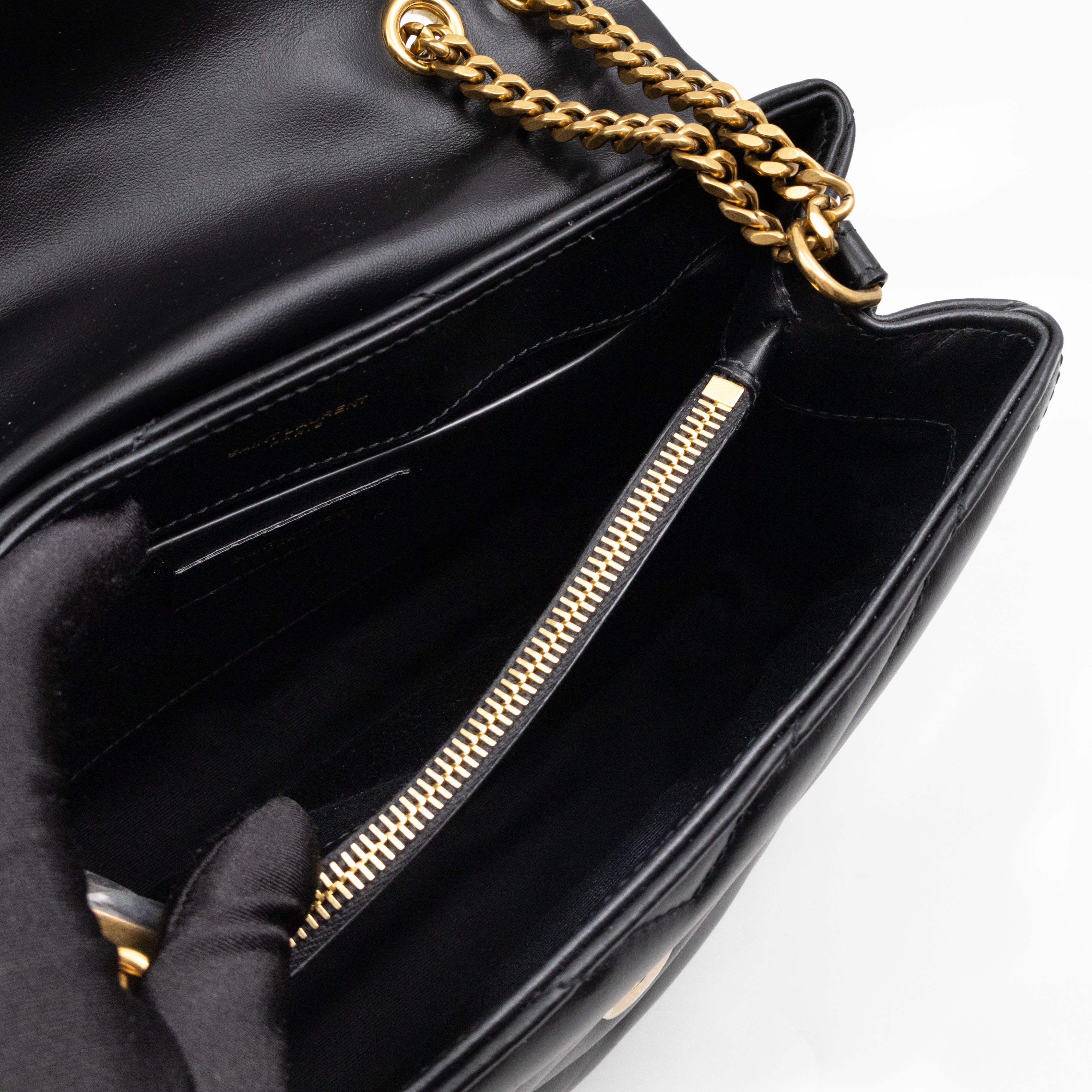 Loulou Small Black Leather