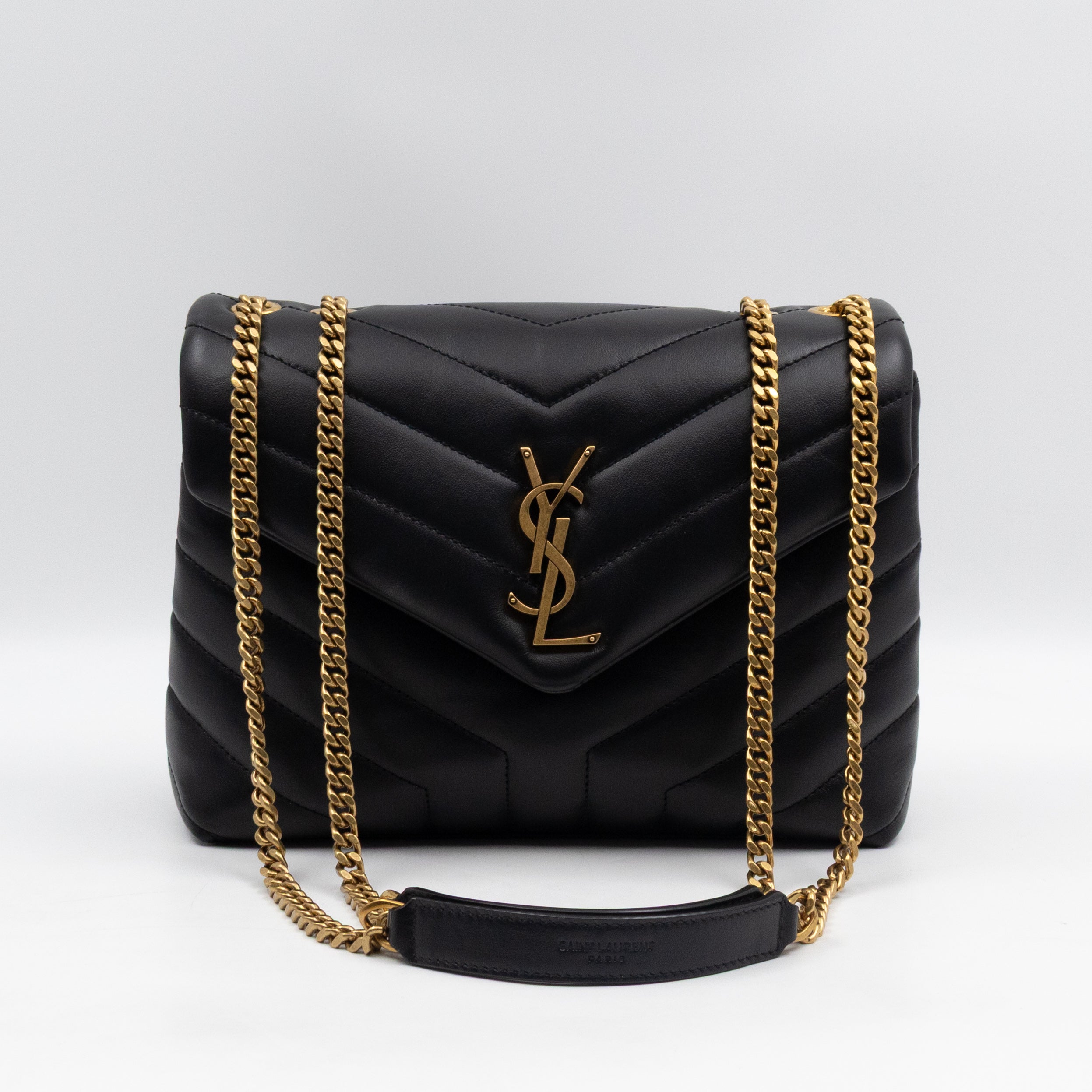 Loulou Small Black Leather