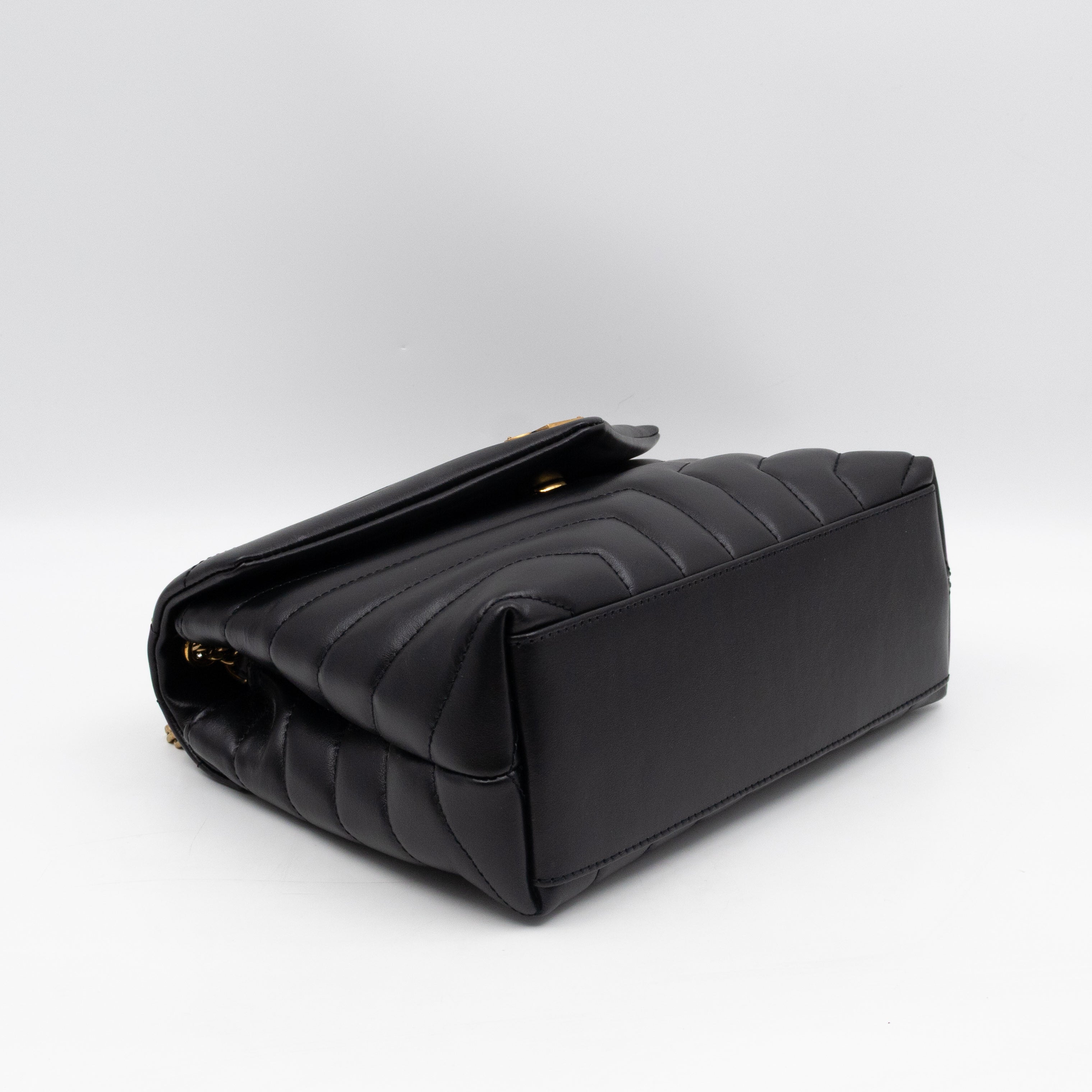 Loulou Small Black Leather