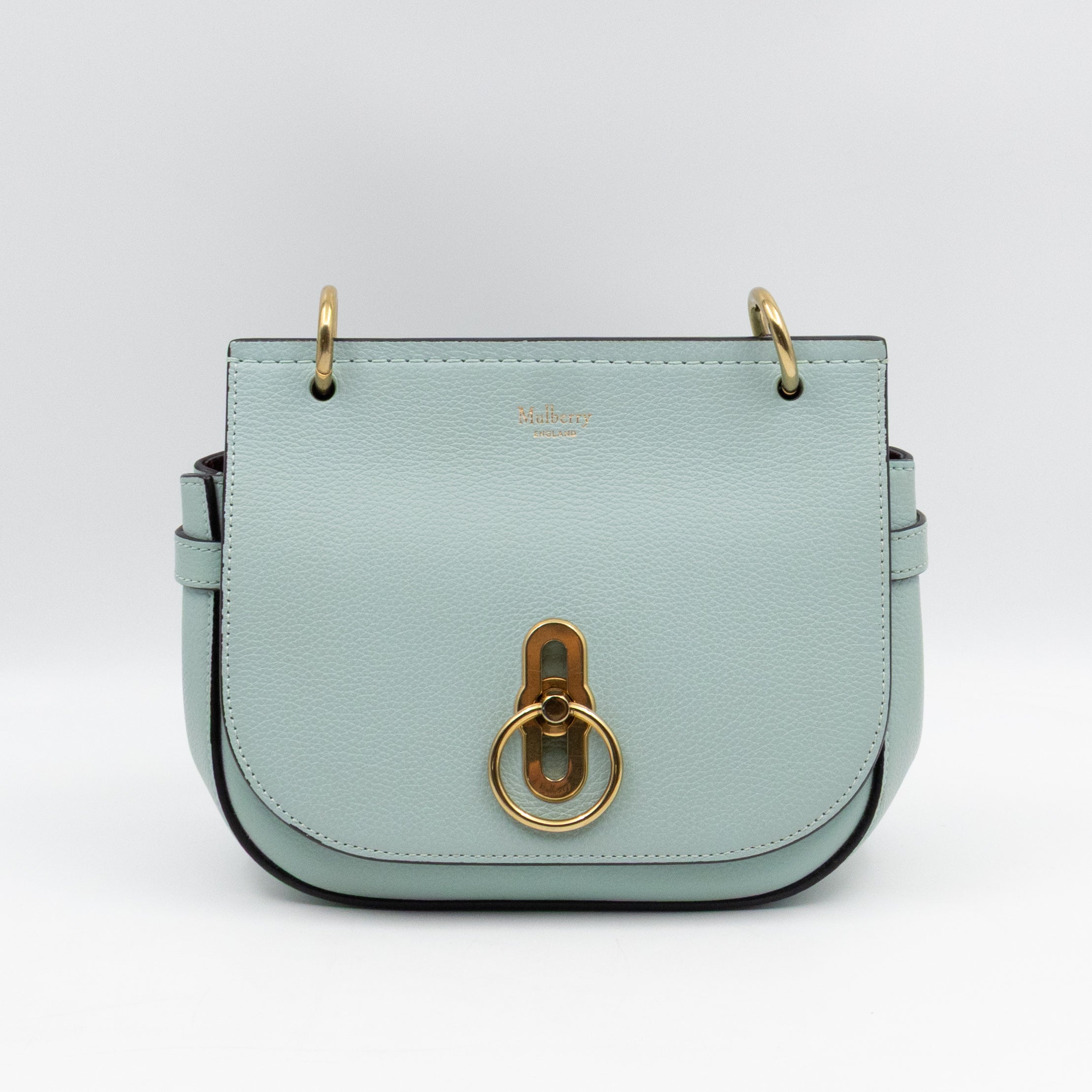 Amberley Small Satchel Light Blue Leather