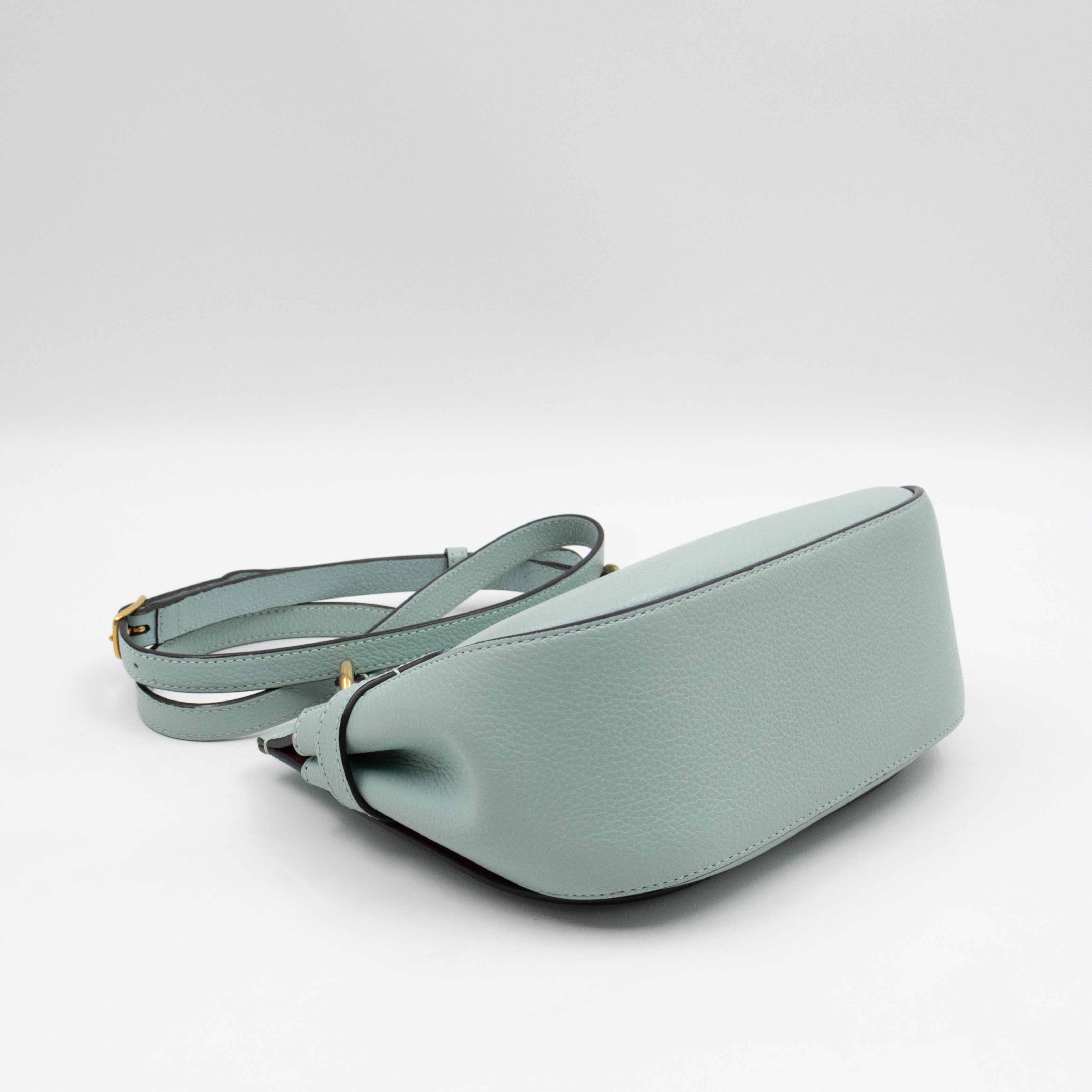Amberley Small Satchel Light Blue Leather