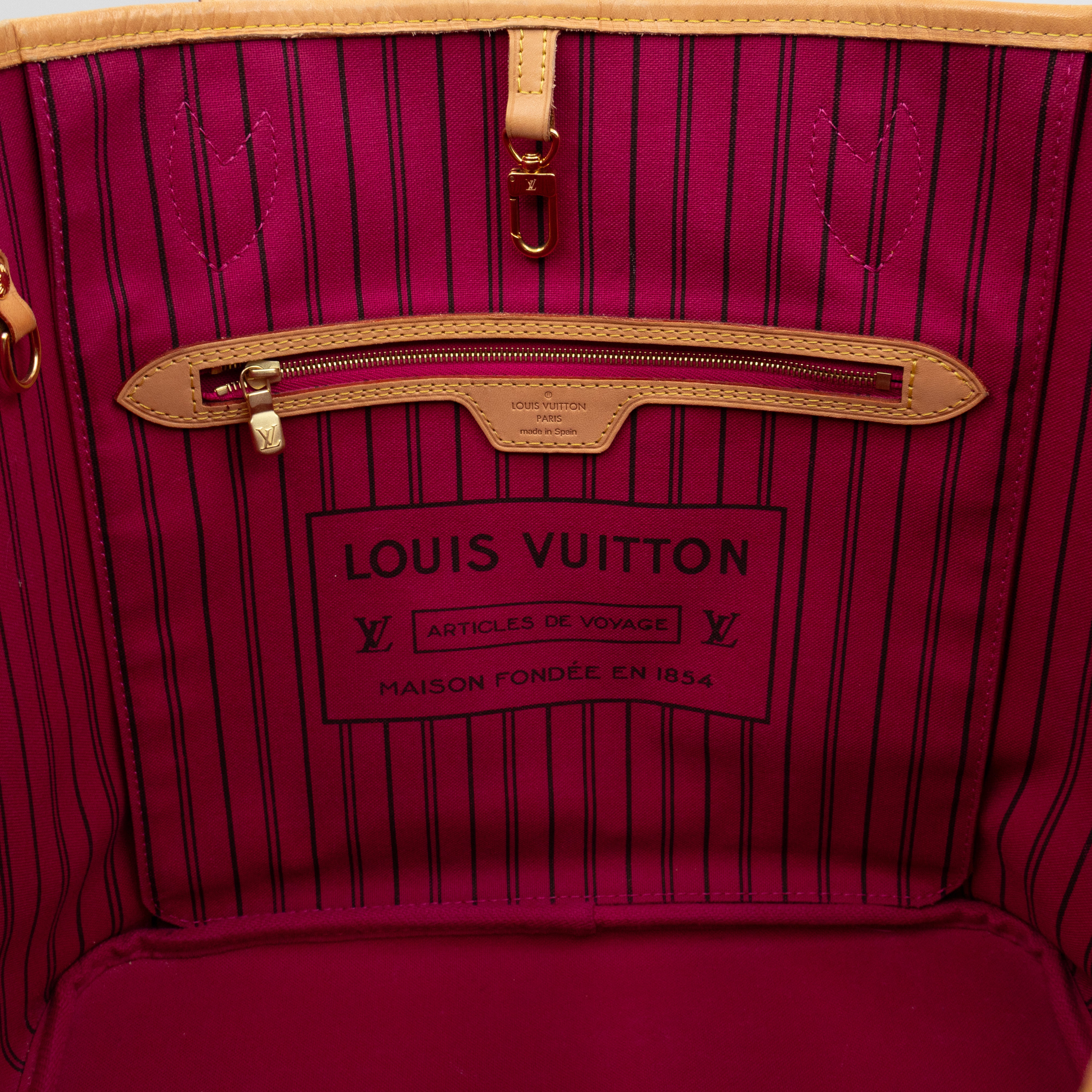 Neverfull MM Monogram Fuchsia