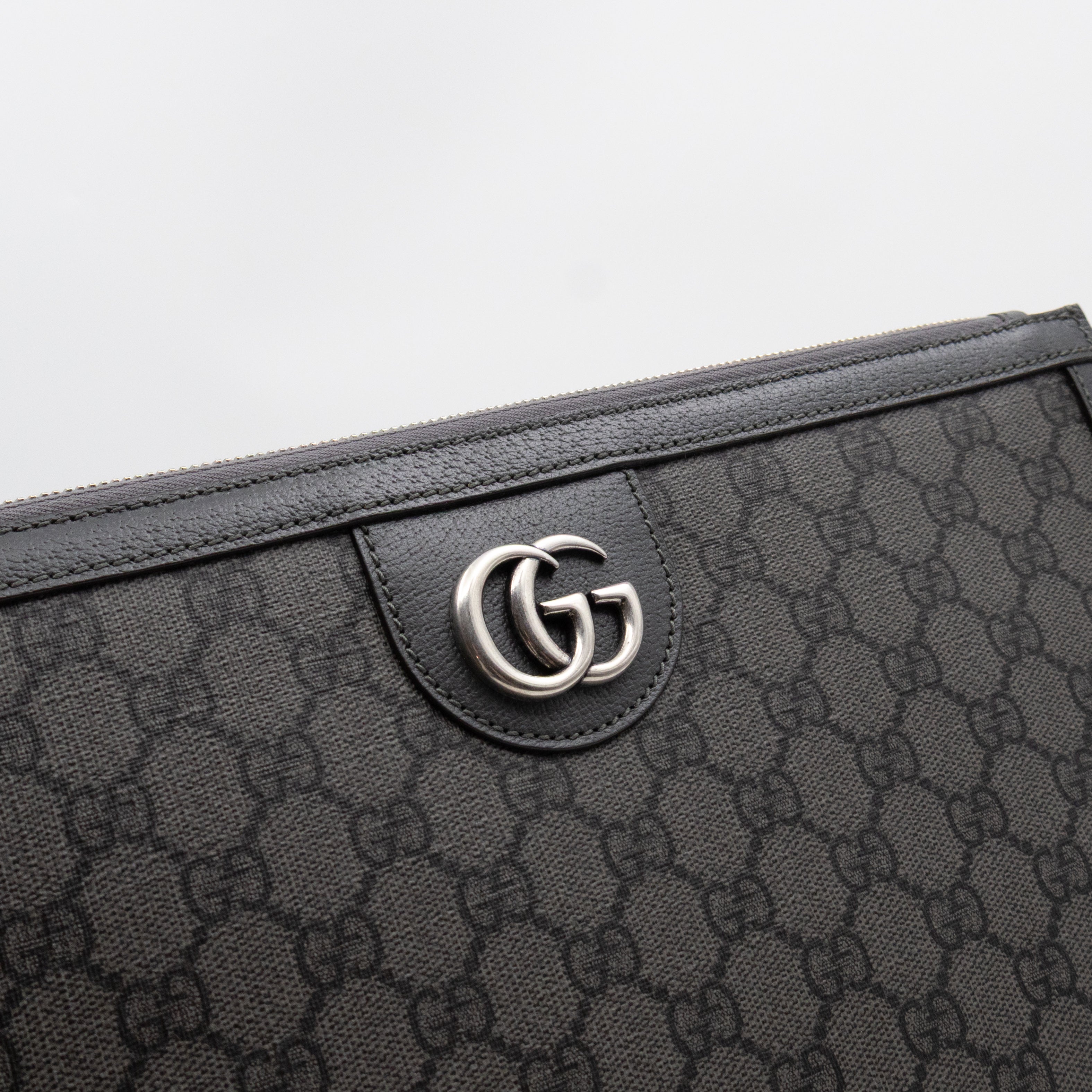Ophidia GG Portfolio Clutch Grey GG Supreme