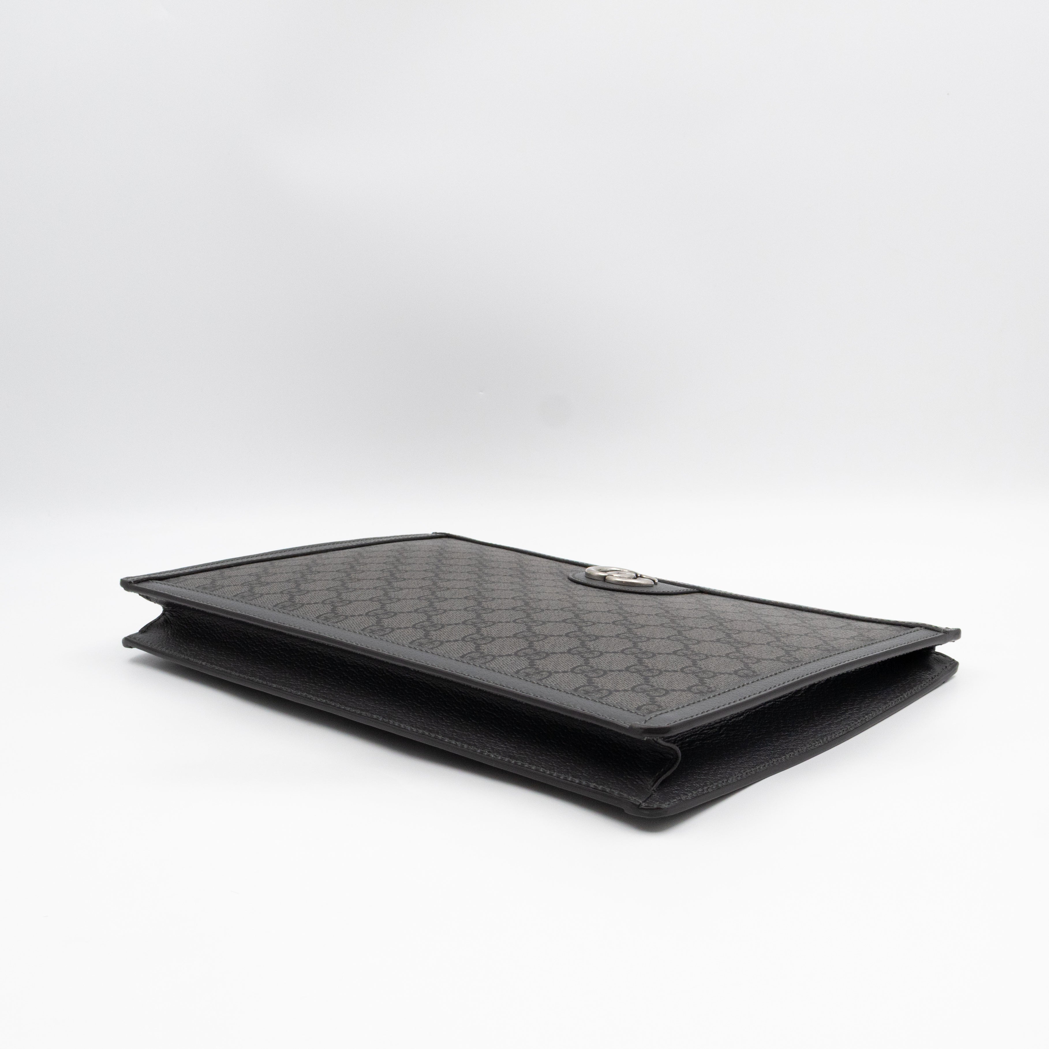 Ophidia GG Portfolio Clutch Grey GG Supreme