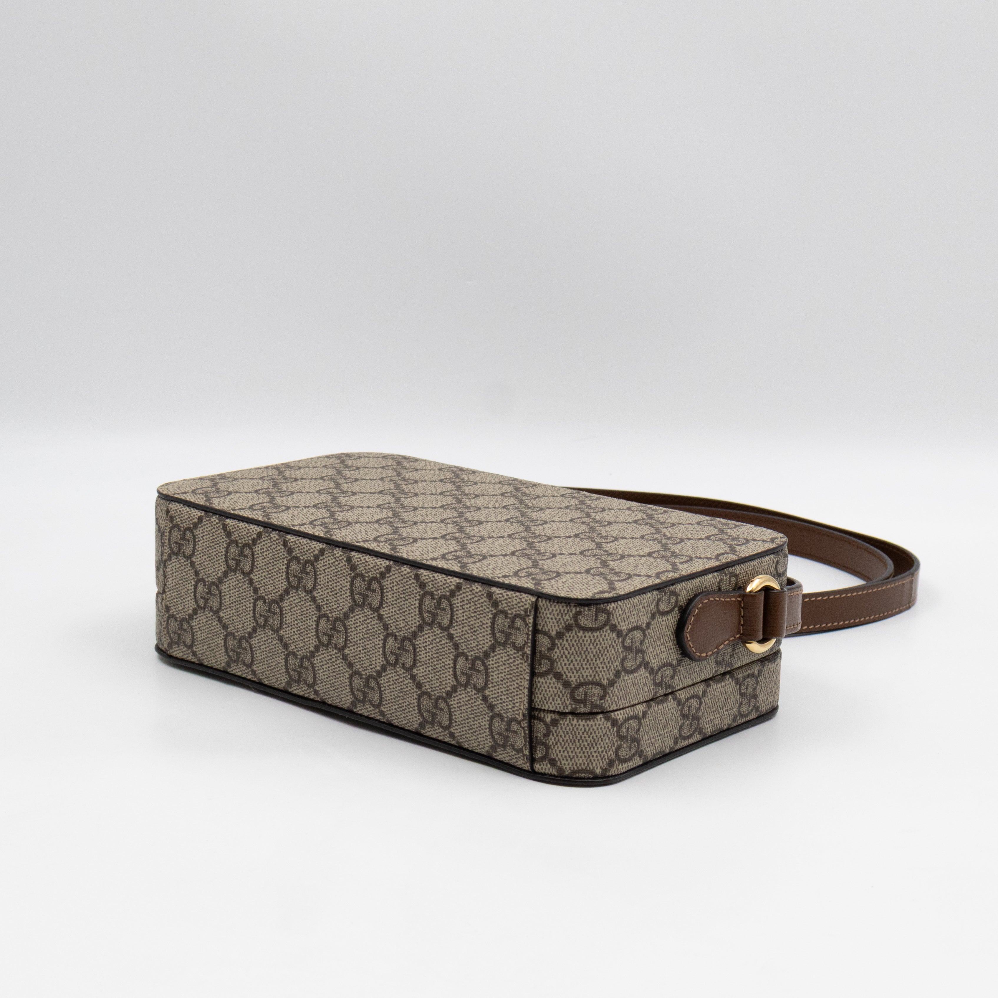 Mini Trunk Bag With Interlocking G GG Supreme Brown Leather