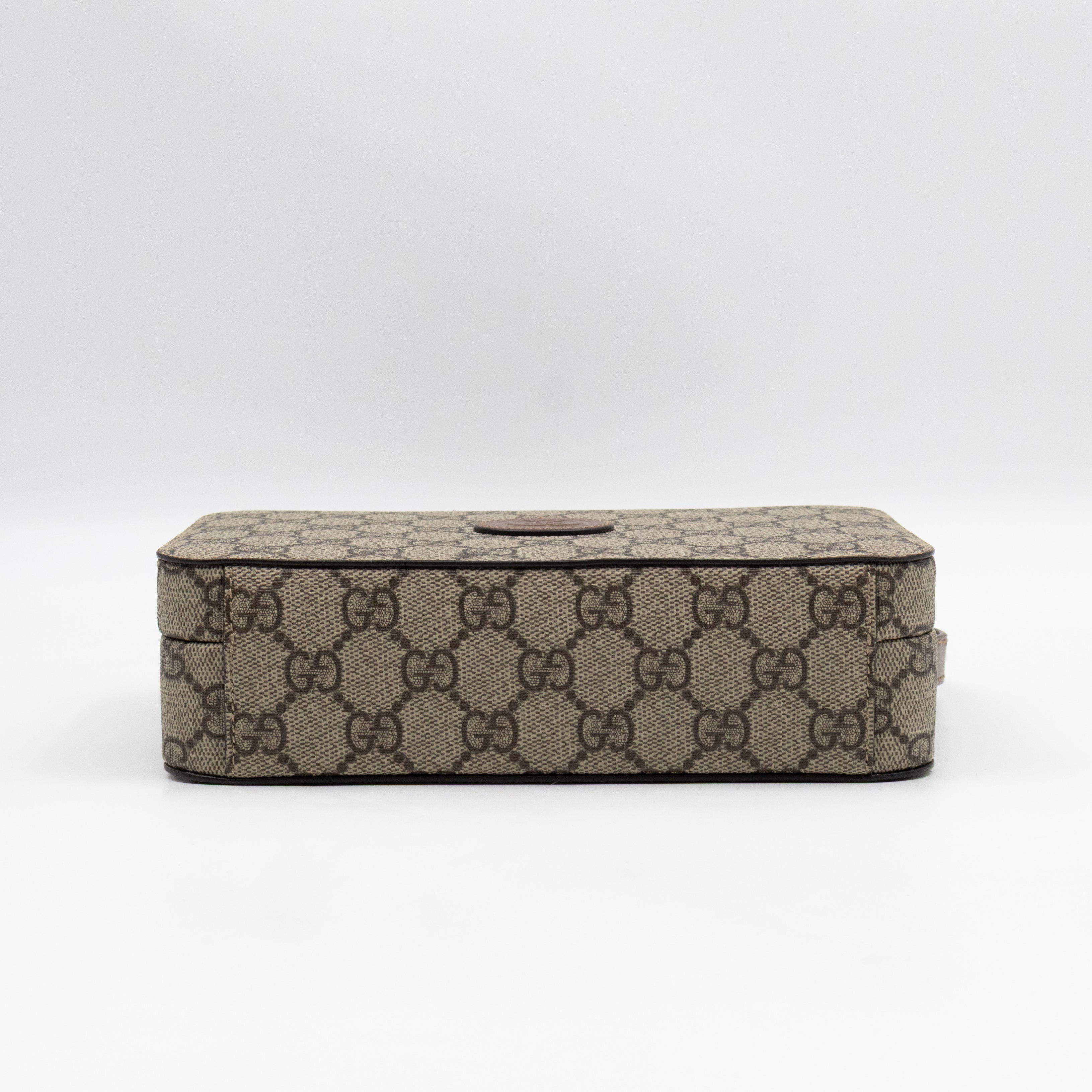 Mini Trunk Bag With Interlocking G GG Supreme Brown Leather