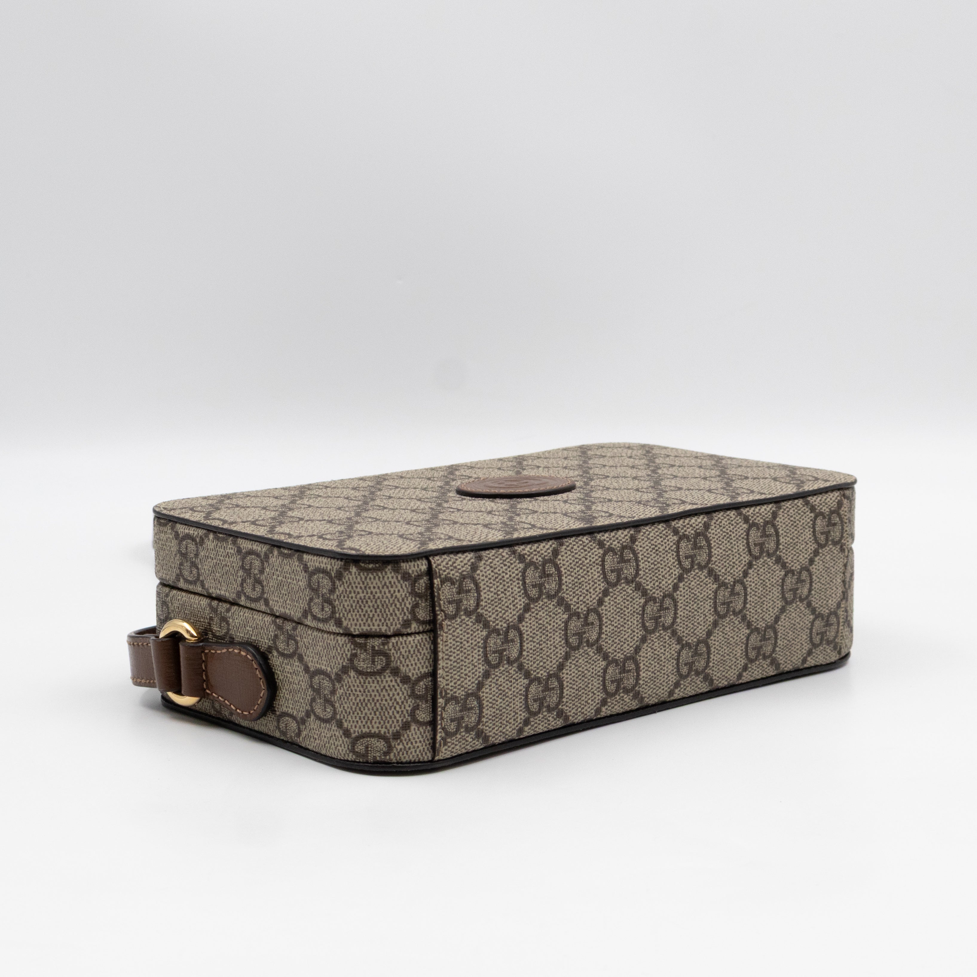 Mini Trunk Bag With Interlocking G GG Supreme Brown Leather