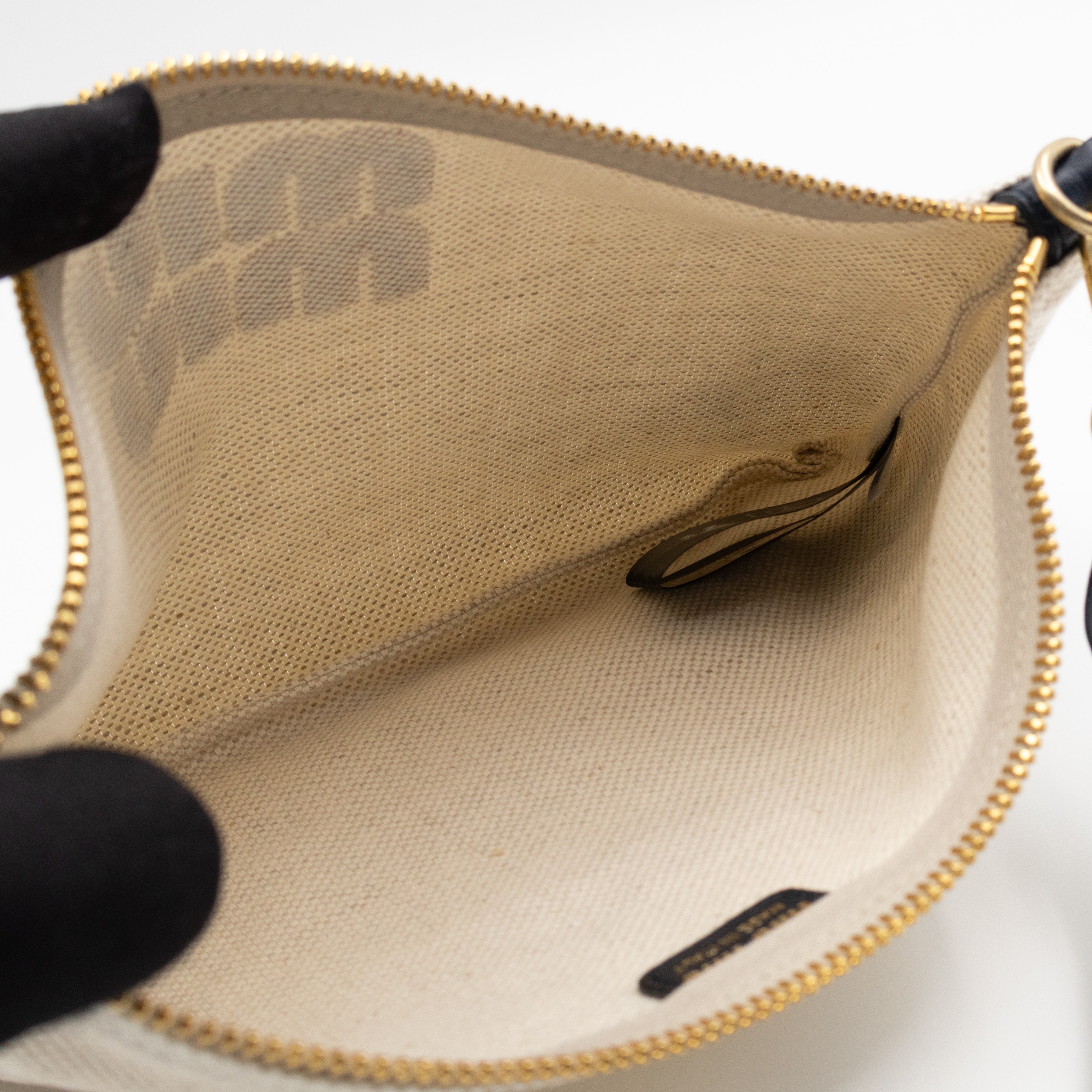 Logo Pouch White Canvas