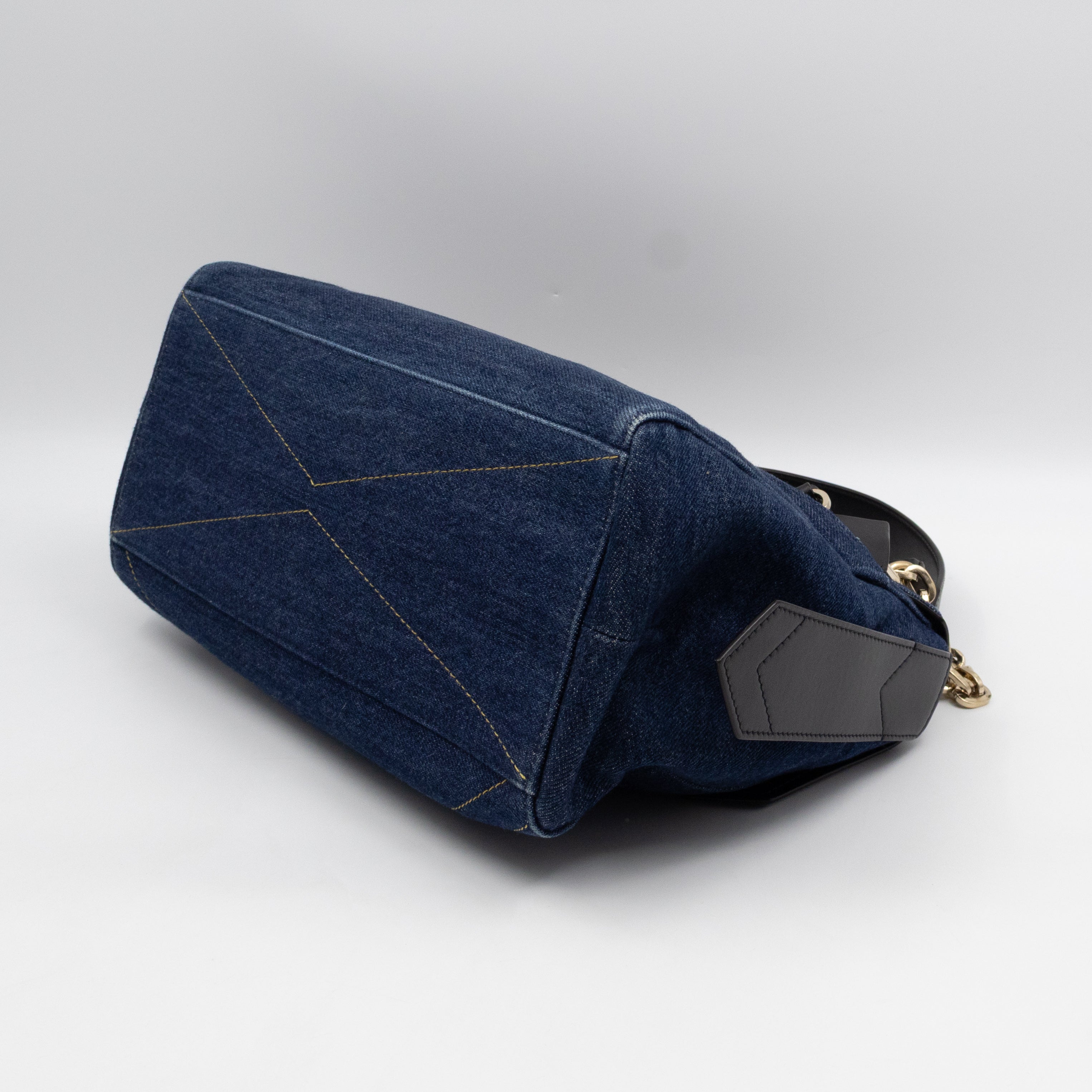 ID Medium Blue Denim Black Leather