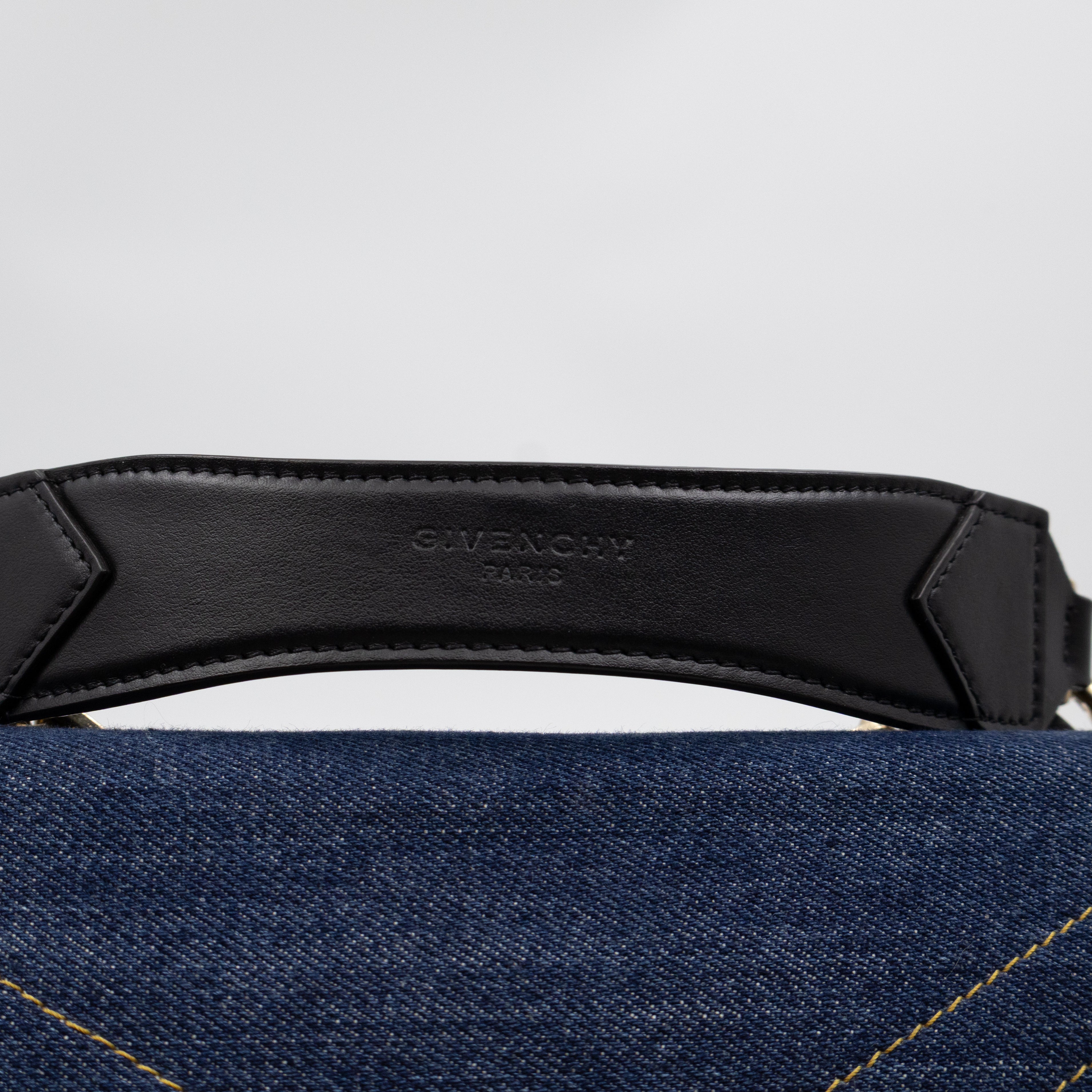 ID Medium Blue Denim Black Leather