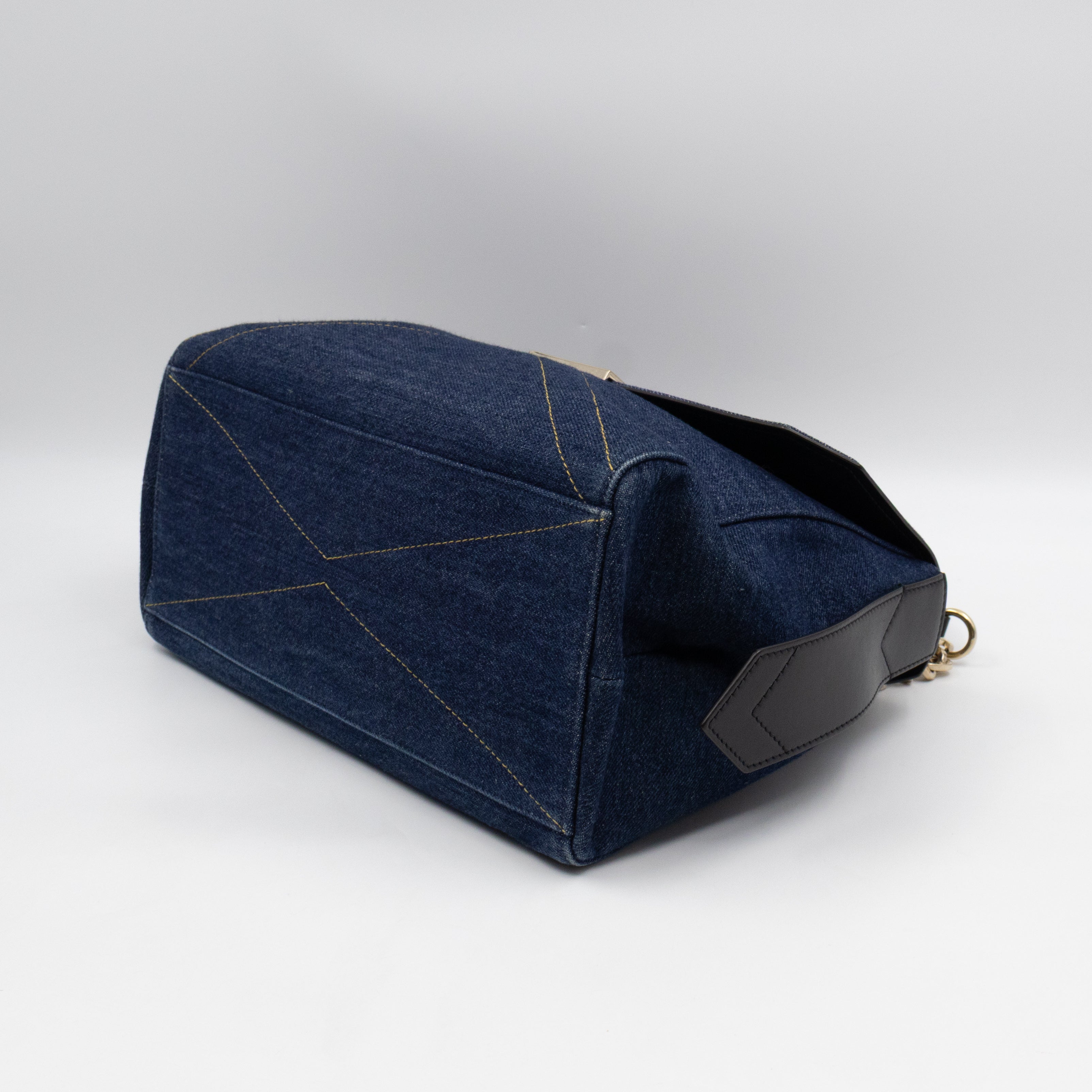 ID Medium Blue Denim Black Leather