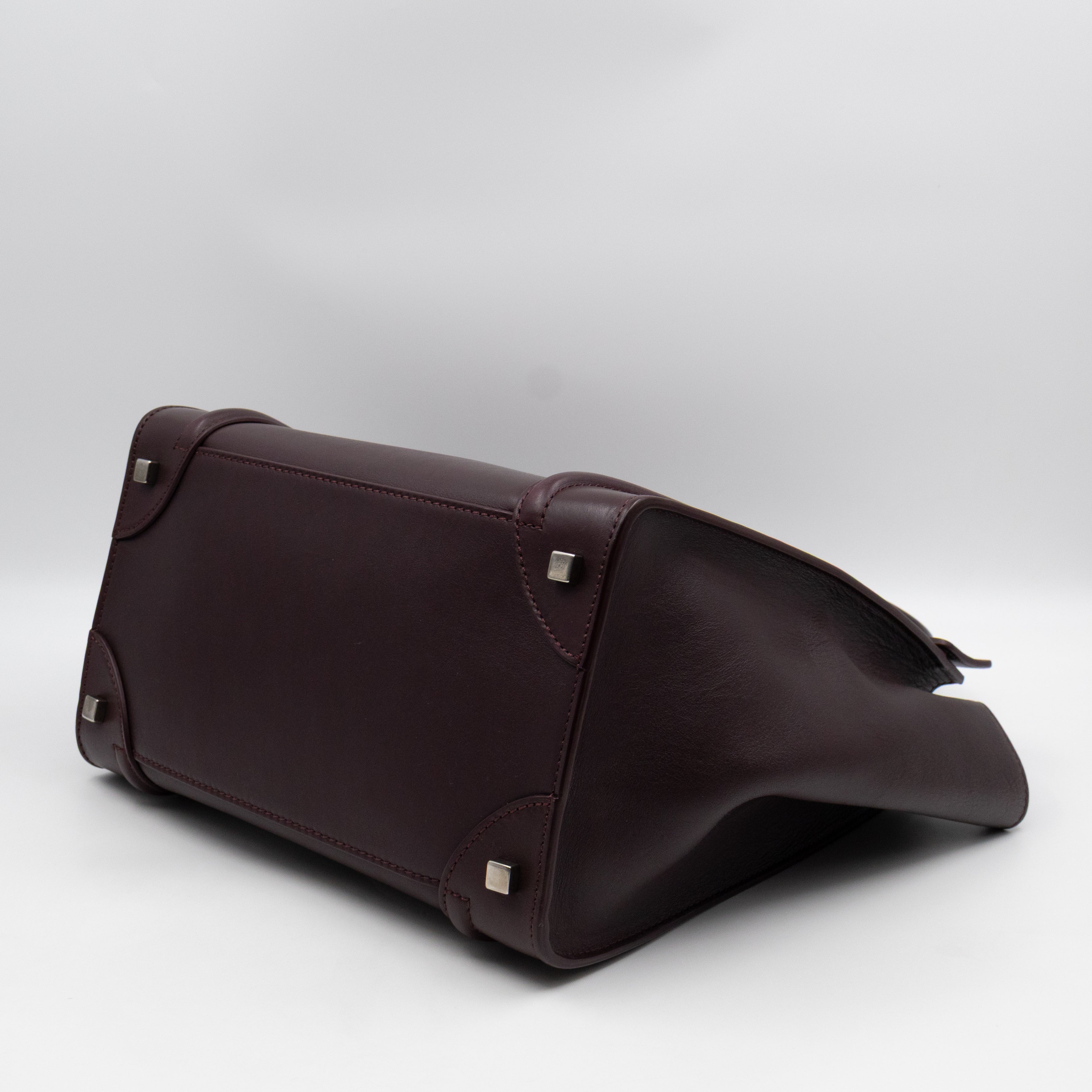 Mini Luggage Burgundy Leather