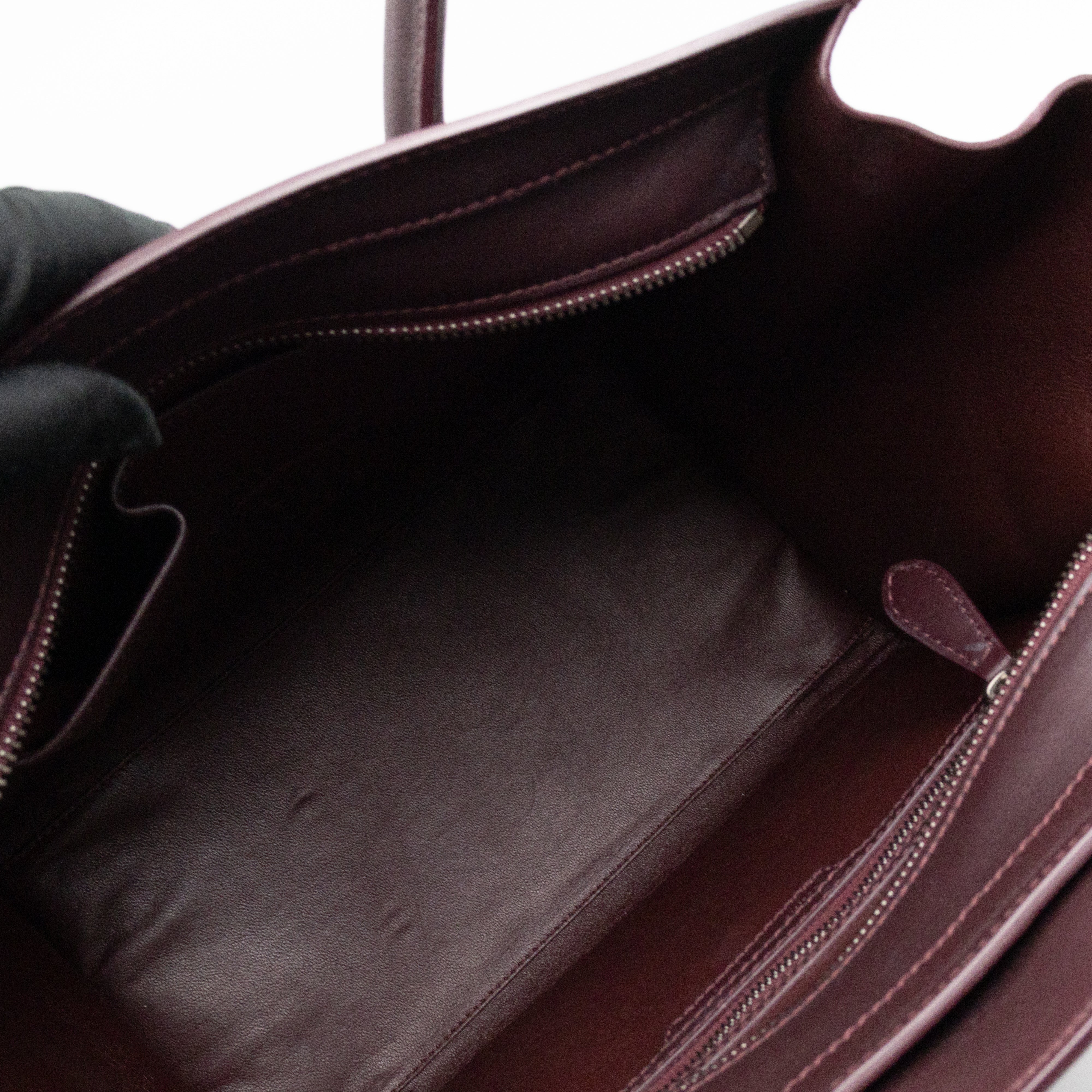 Mini Luggage Burgundy Leather