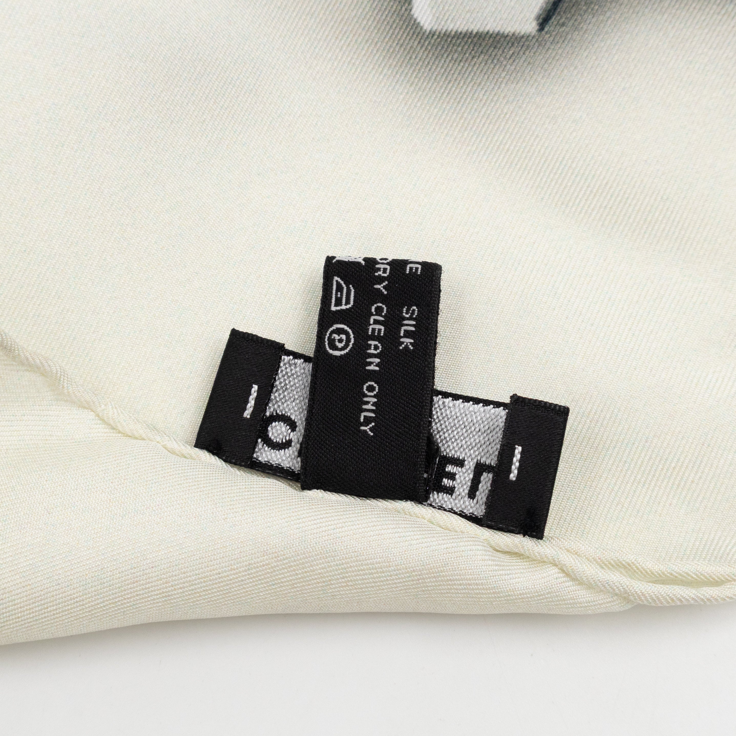 Column Pillar White Silk Scarf