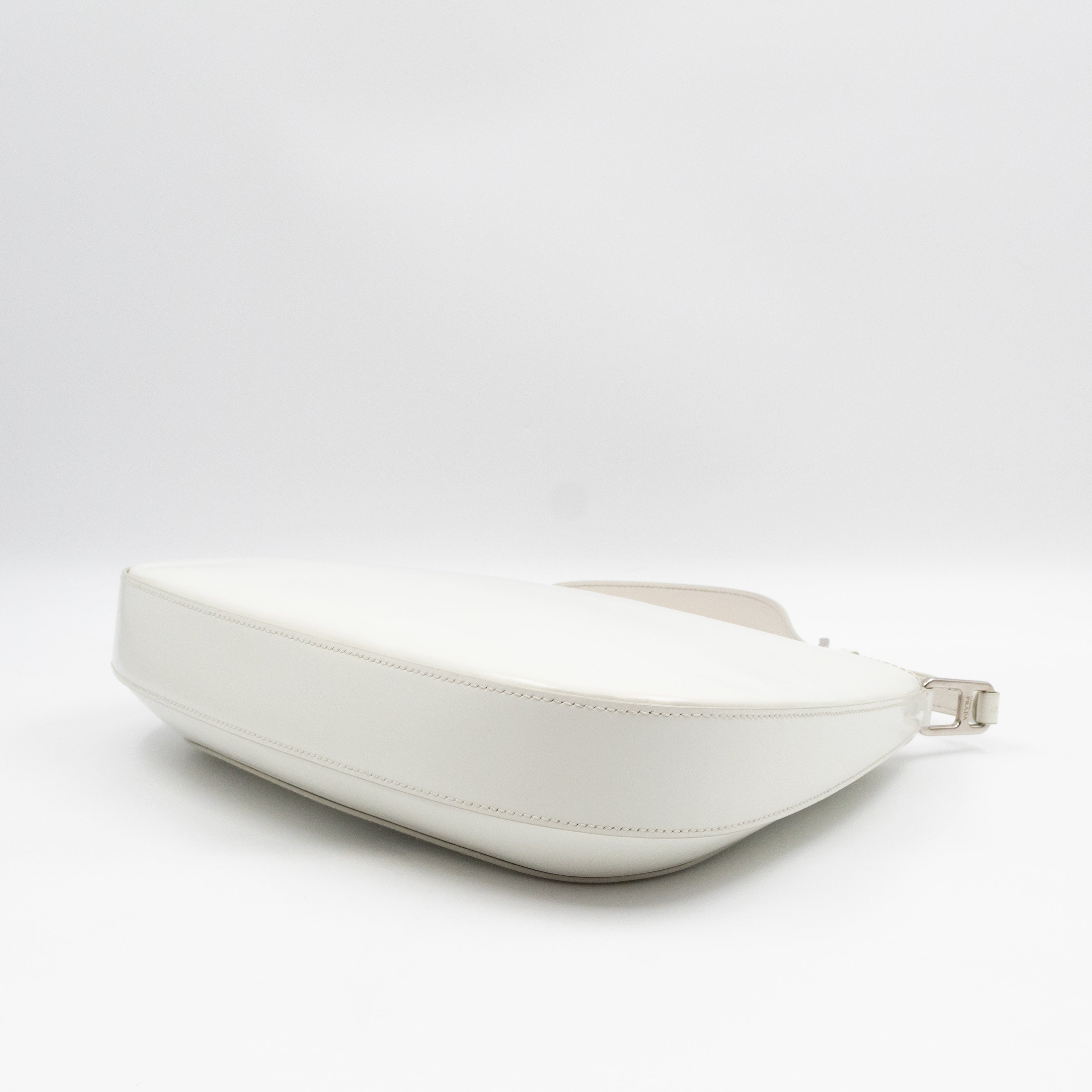 Cleo Shoulder Bag White Brushed Leather