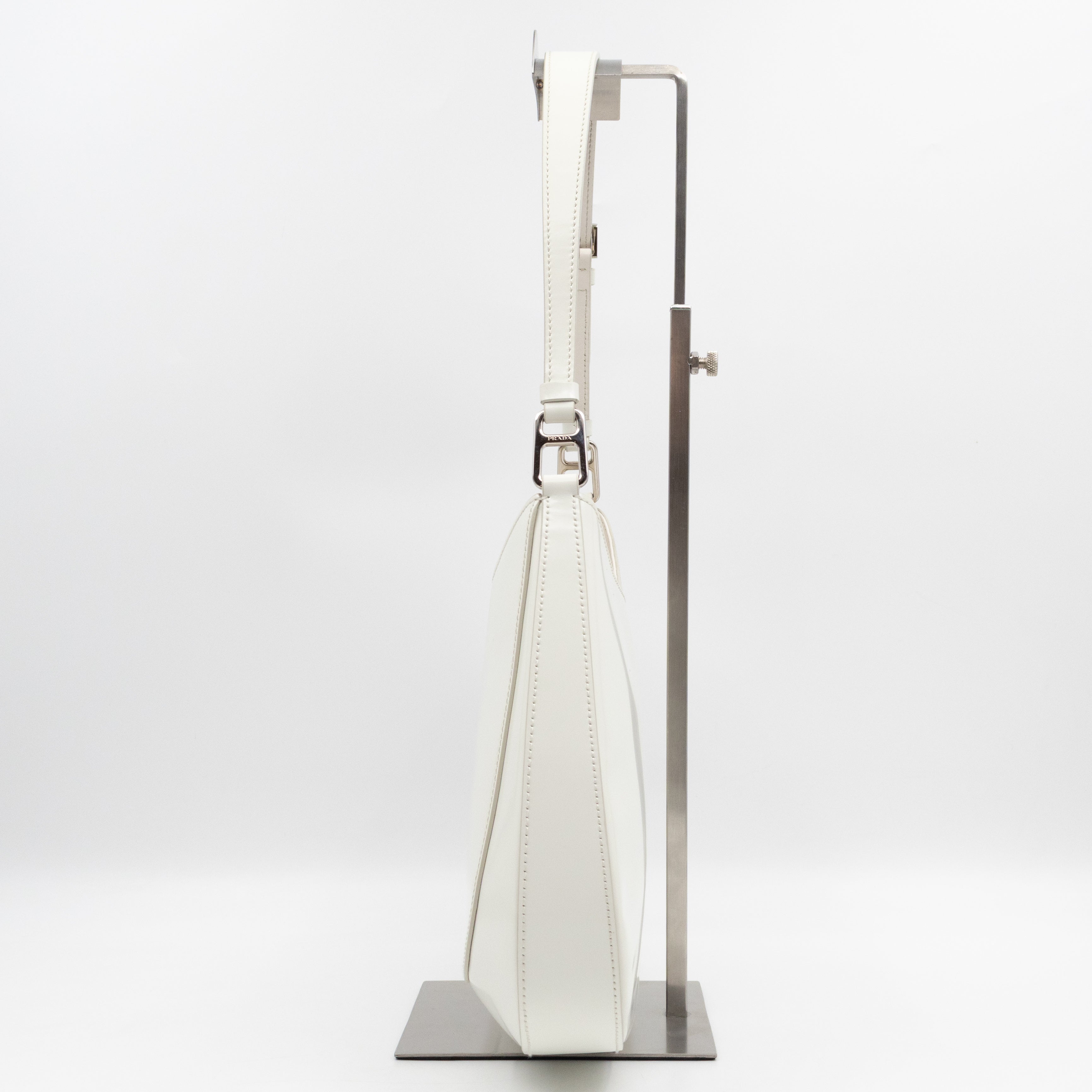Cleo Shoulder Bag White Brushed Leather