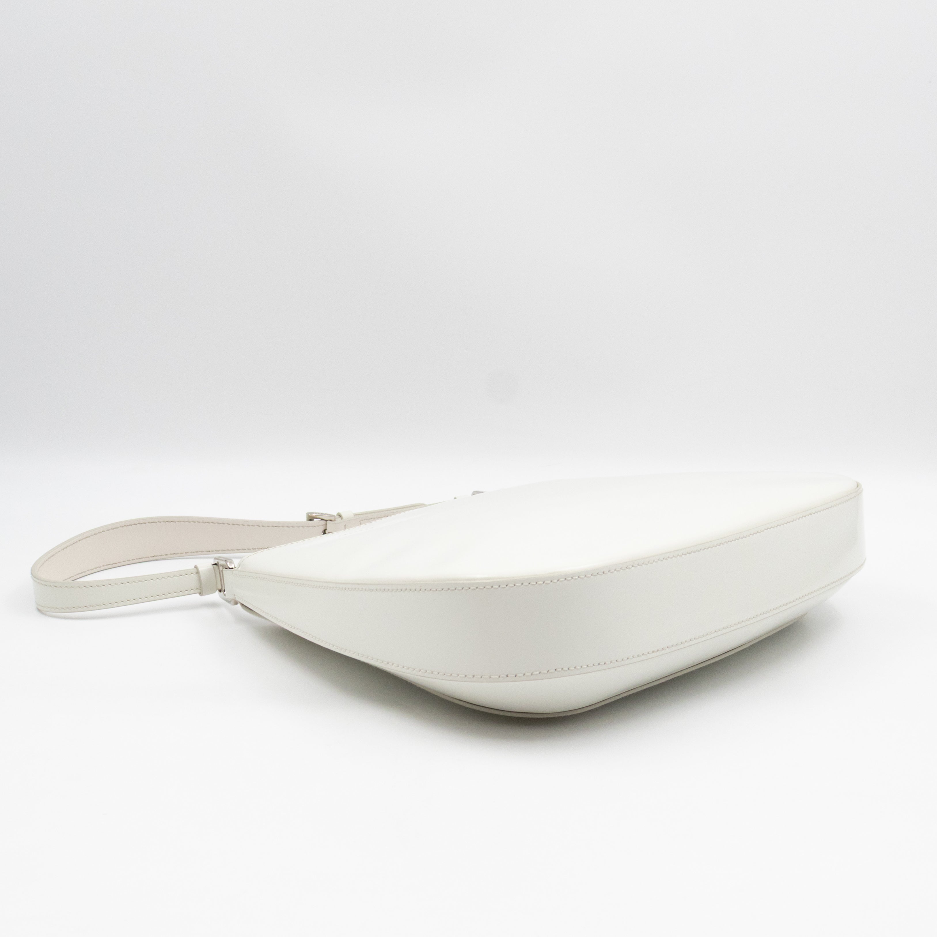 Cleo Shoulder Bag White Brushed Leather