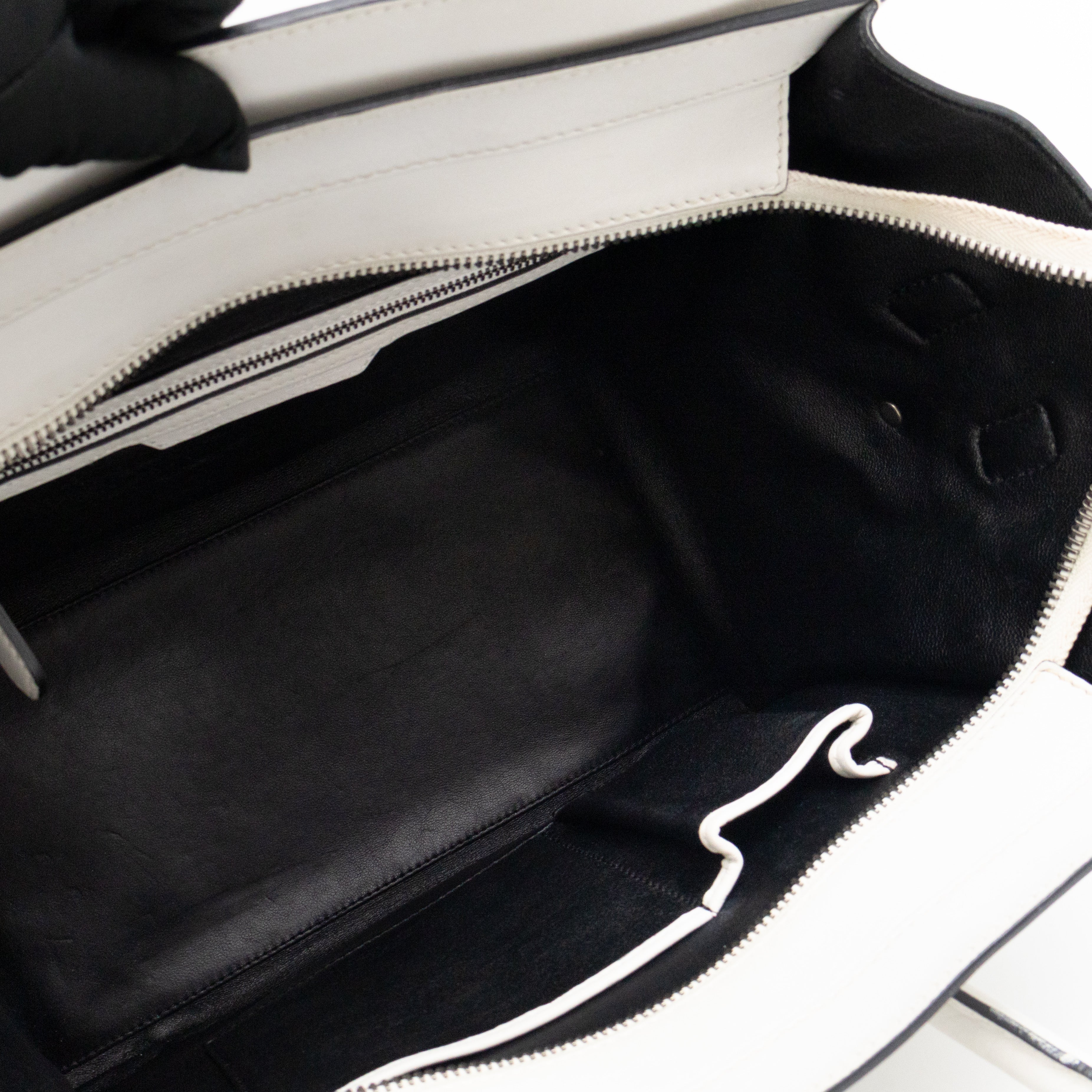 Mini Luggage White Leather