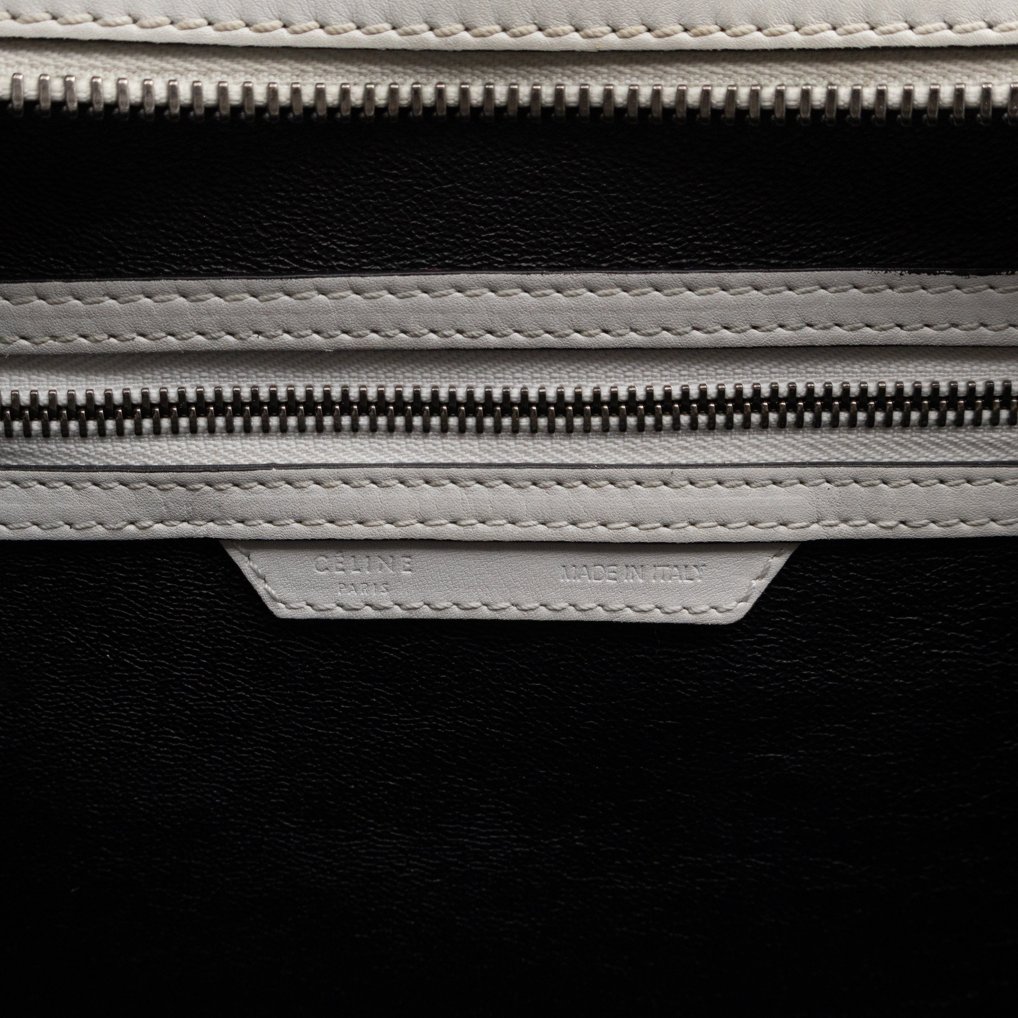 Mini Luggage White Leather