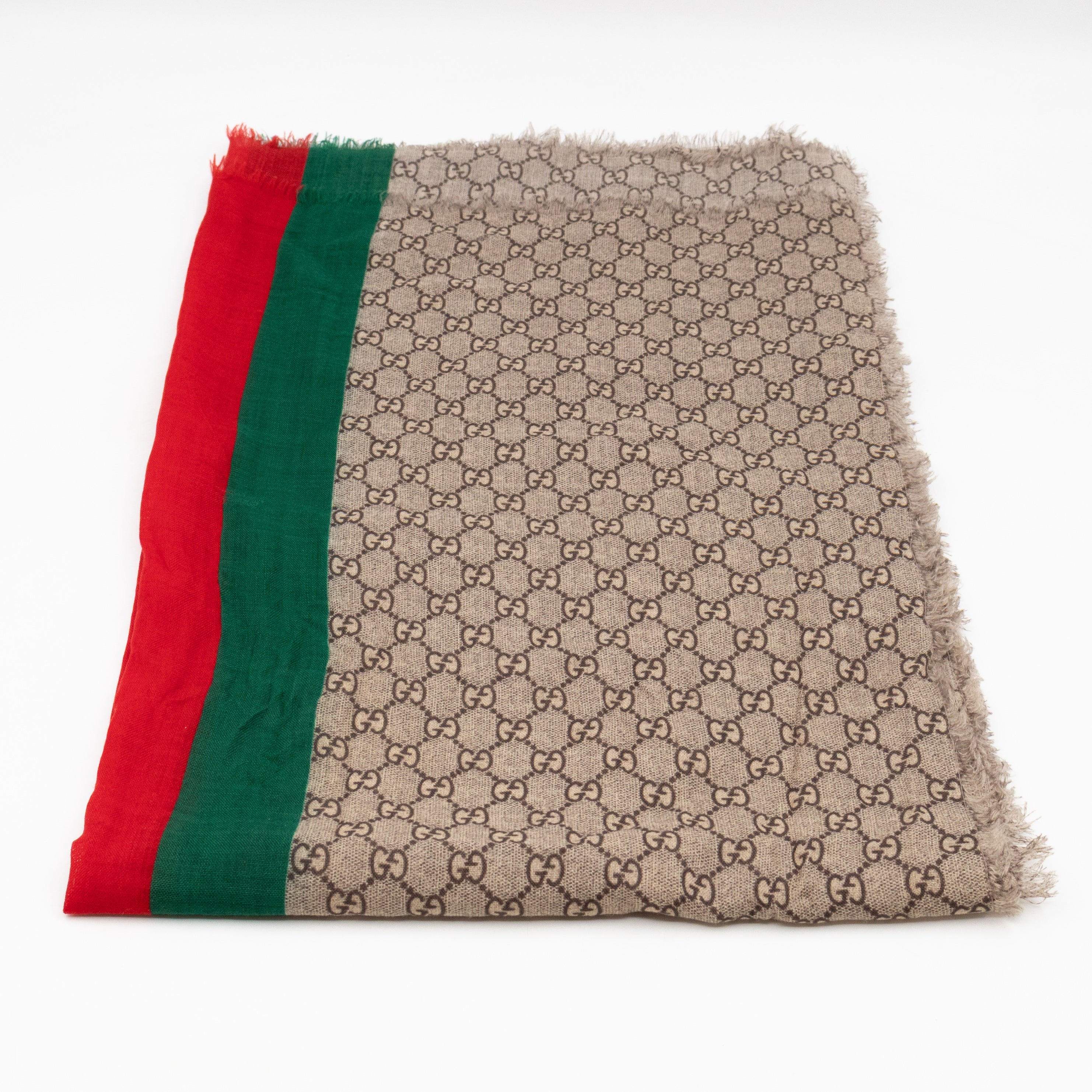 Sherry Wool Stole Web Stripe GG