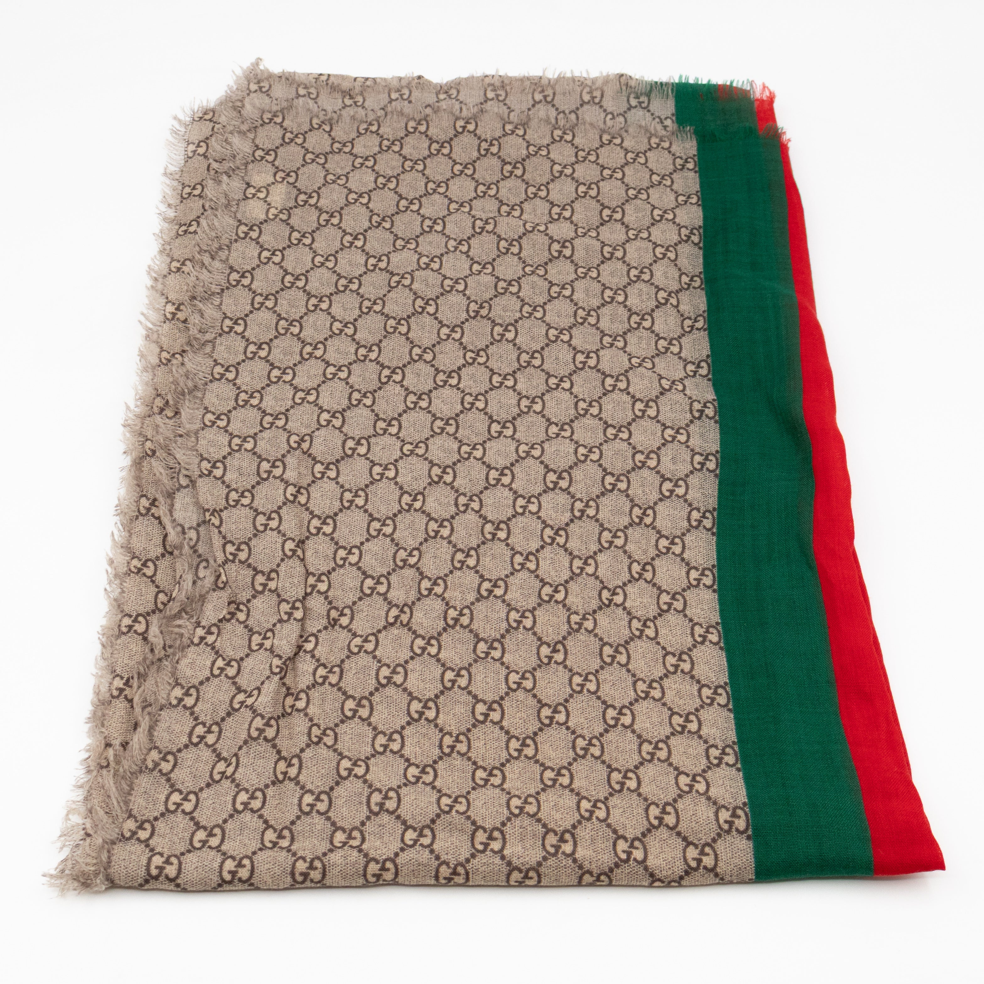 Sherry Wool Stole Web Stripe GG