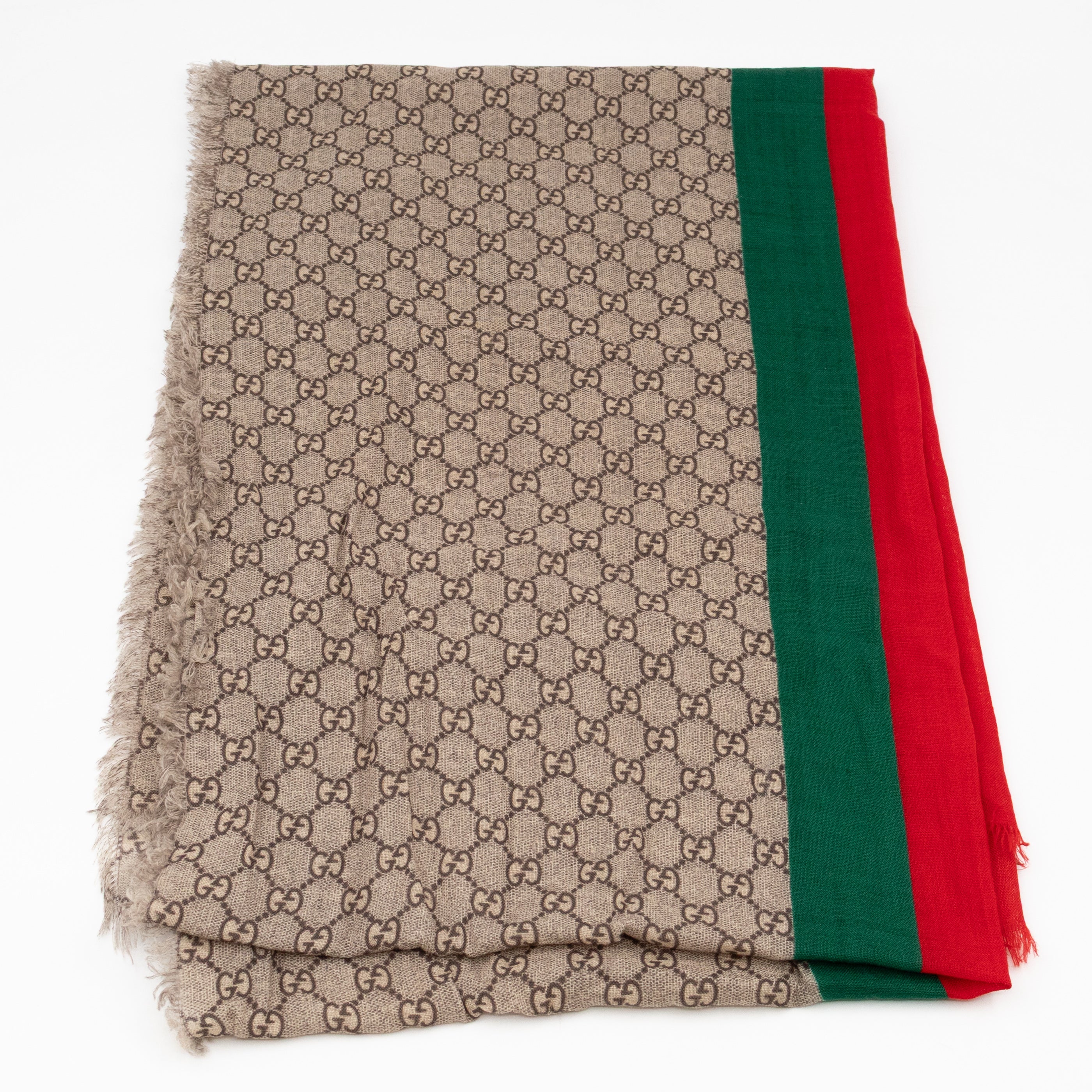 Sherry Wool Stole Web Stripe GG