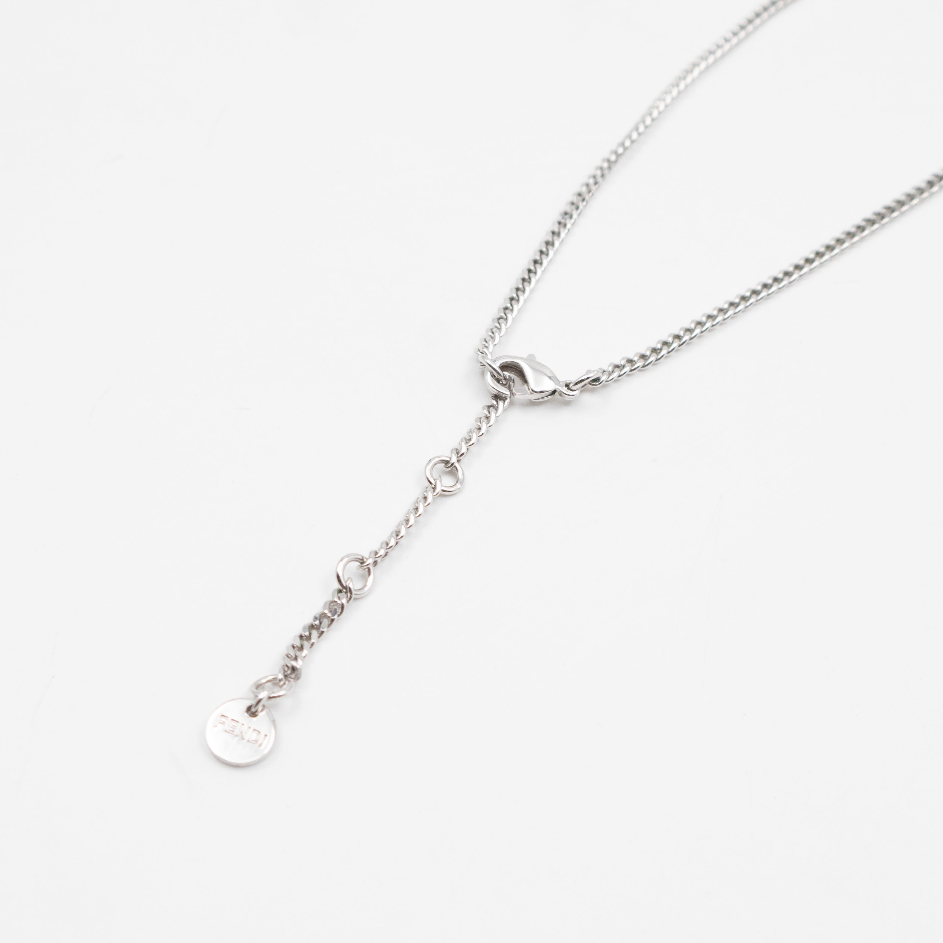 Forever FF Necklace Crystals & Platinum