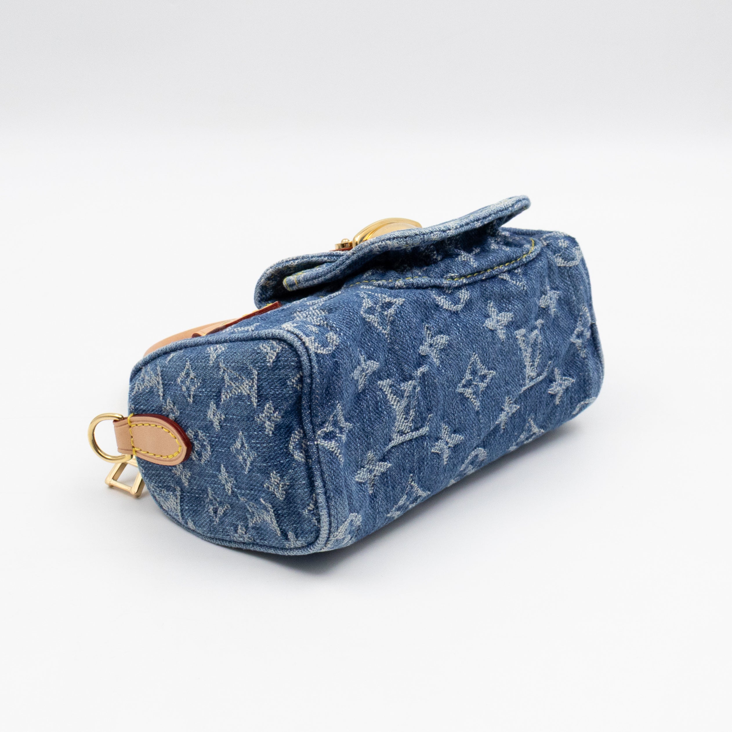 Nano Speedy Blue Denim Monogram