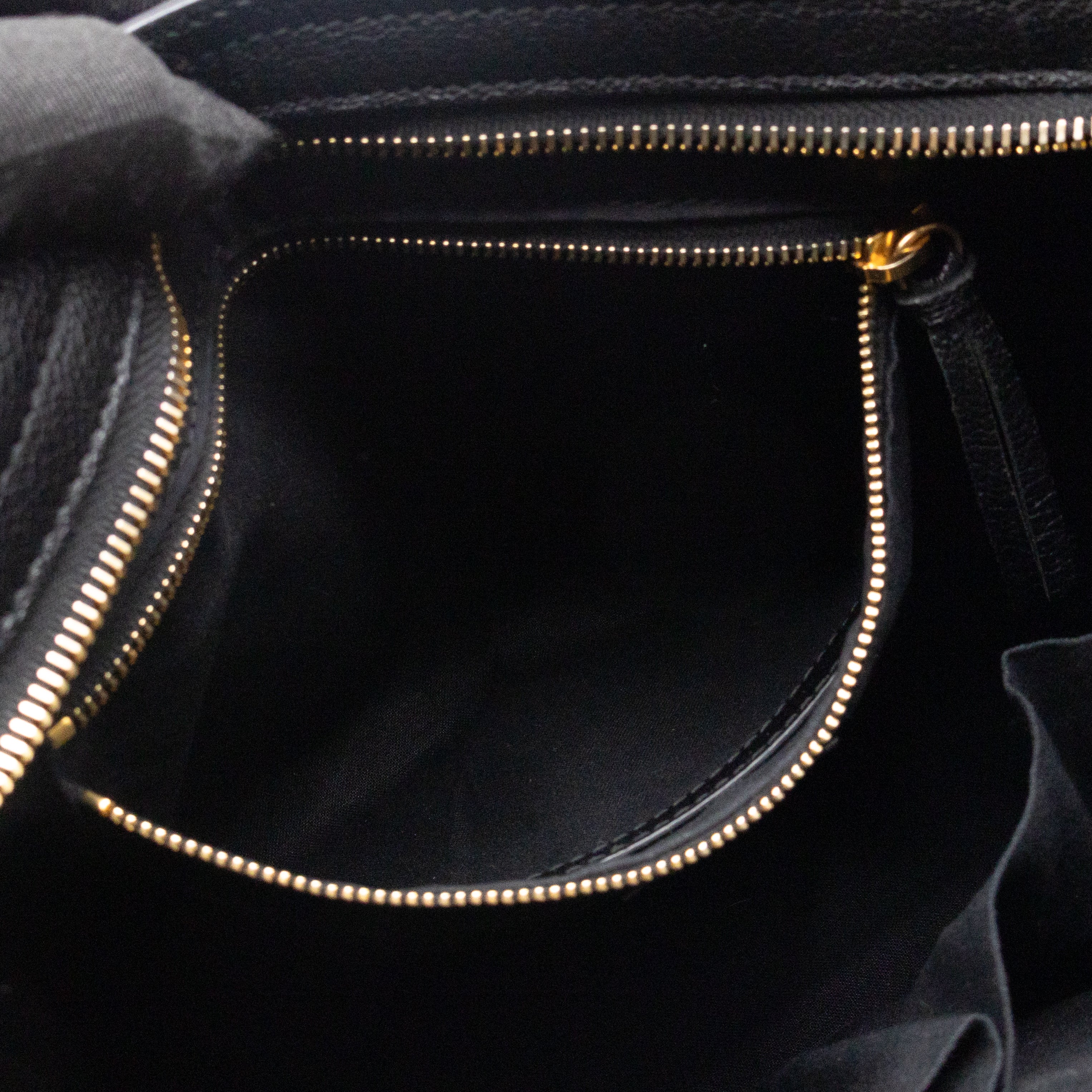 Classic City S Metallic Edge Black Shiny Goatskin Leather