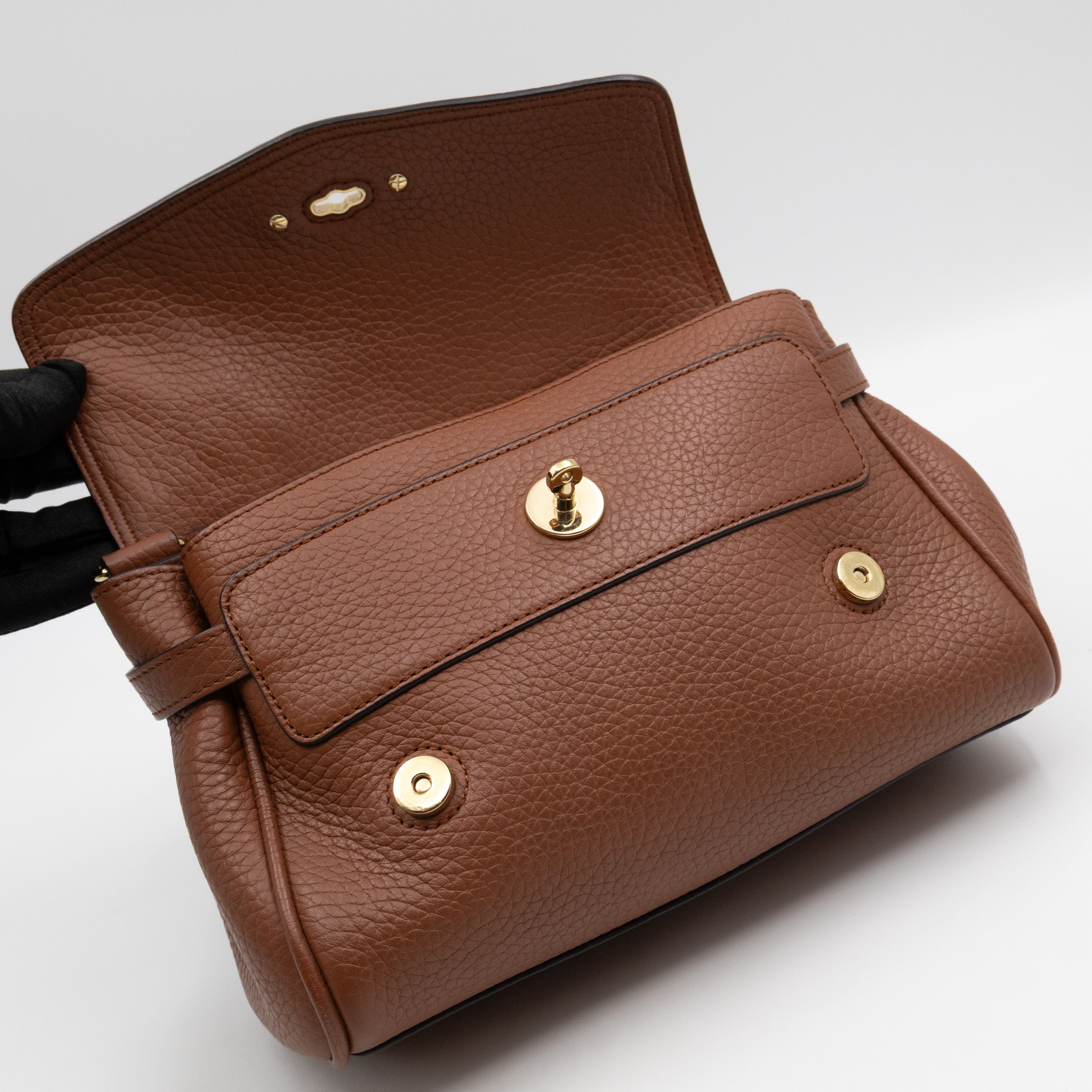 Mini Alexa Chestnut Heavy Grained Leather