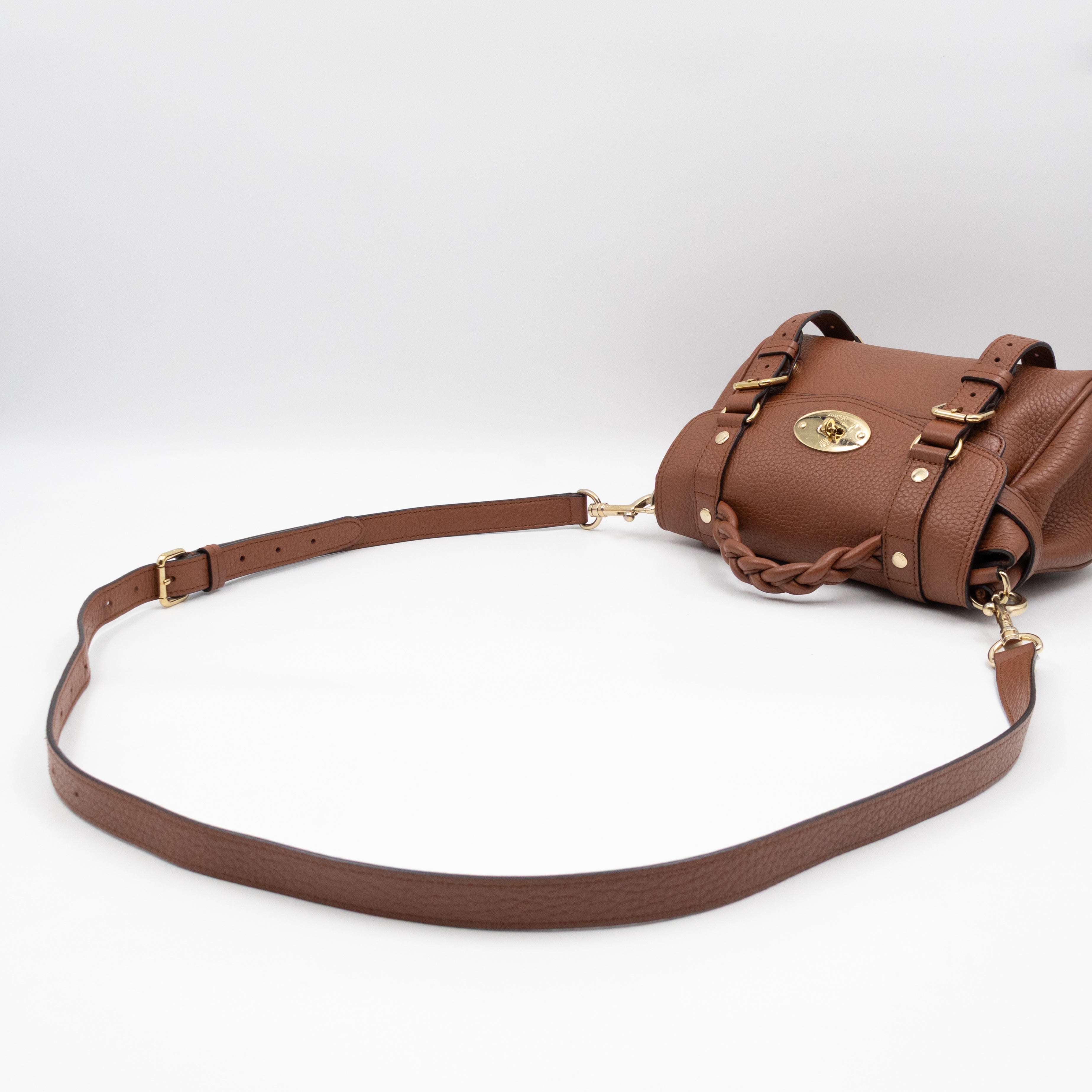 Mini Alexa Chestnut Heavy Grained Leather