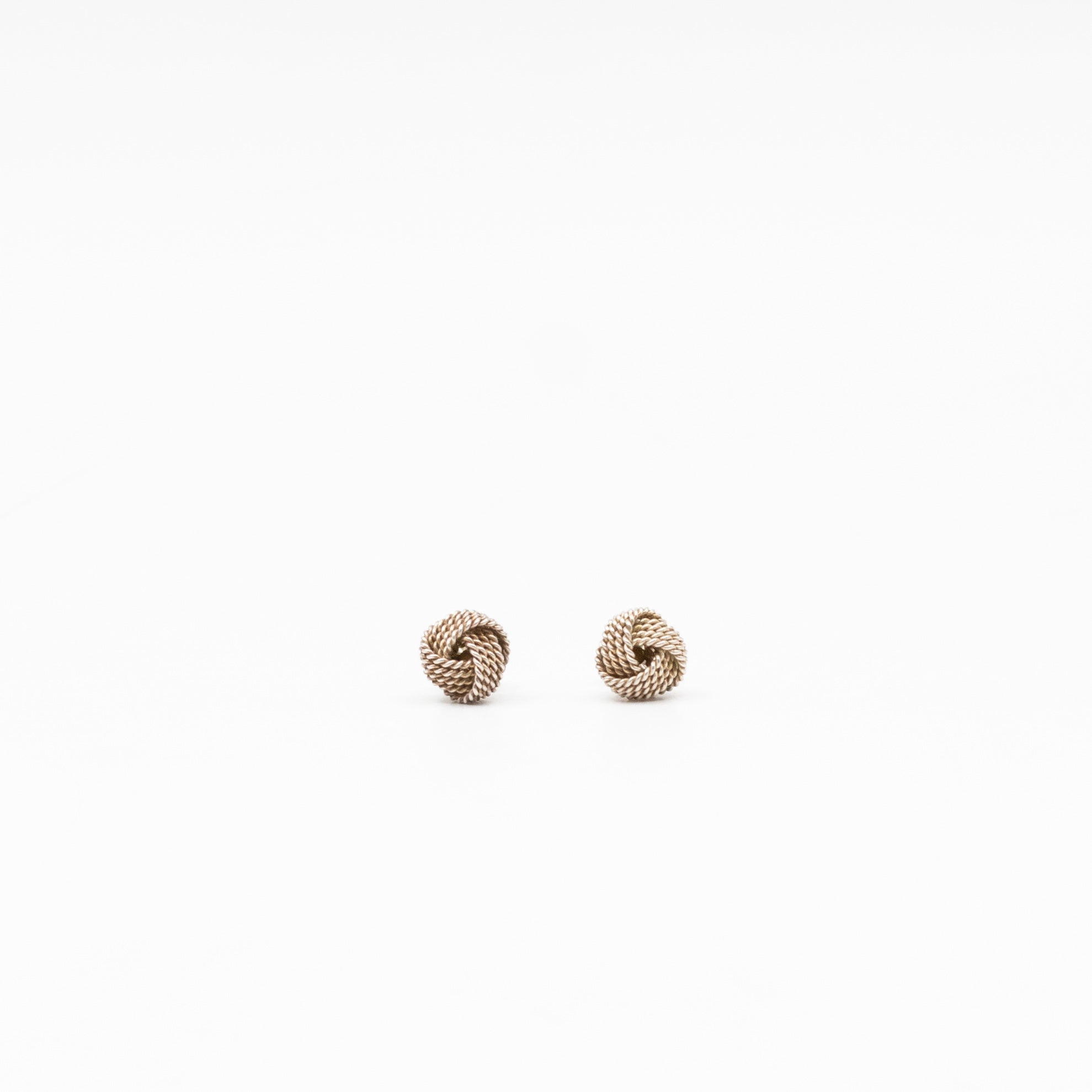 Twisted Knot Earrings Sterling Silver