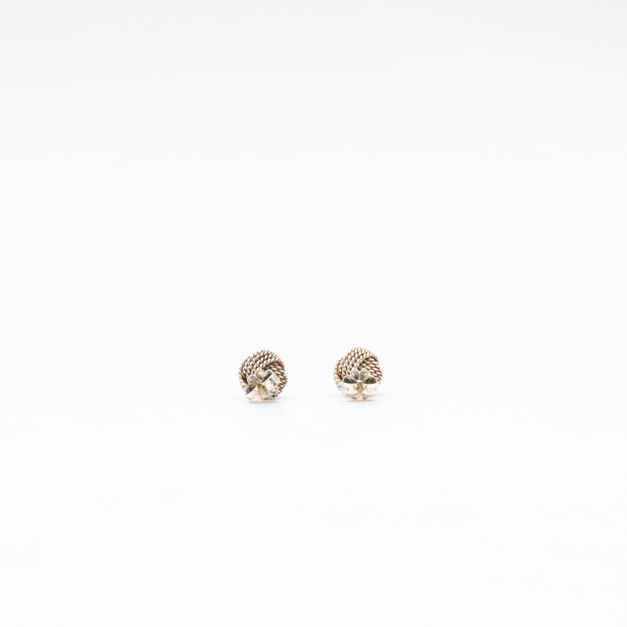 Twisted Knot Earrings Sterling Silver