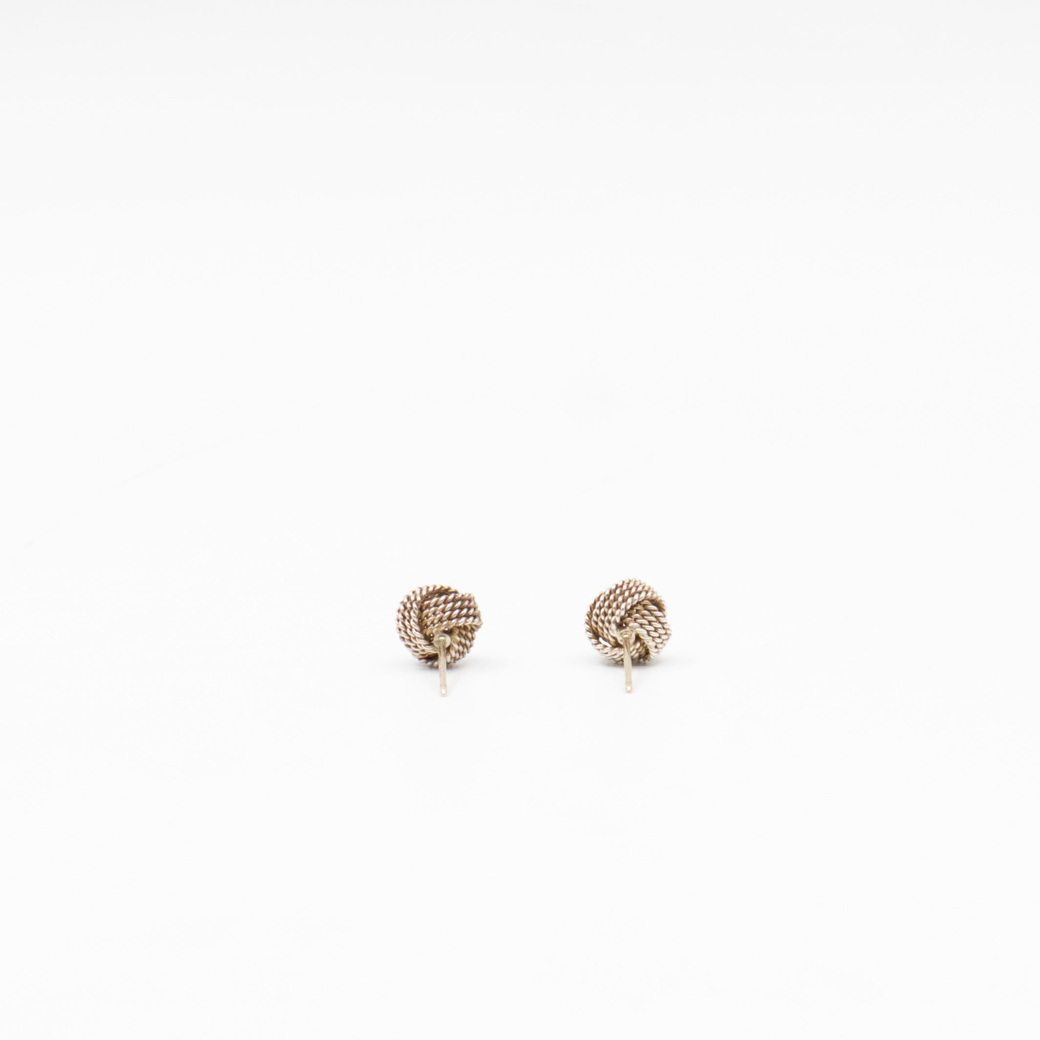 Twisted Knot Earrings Sterling Silver